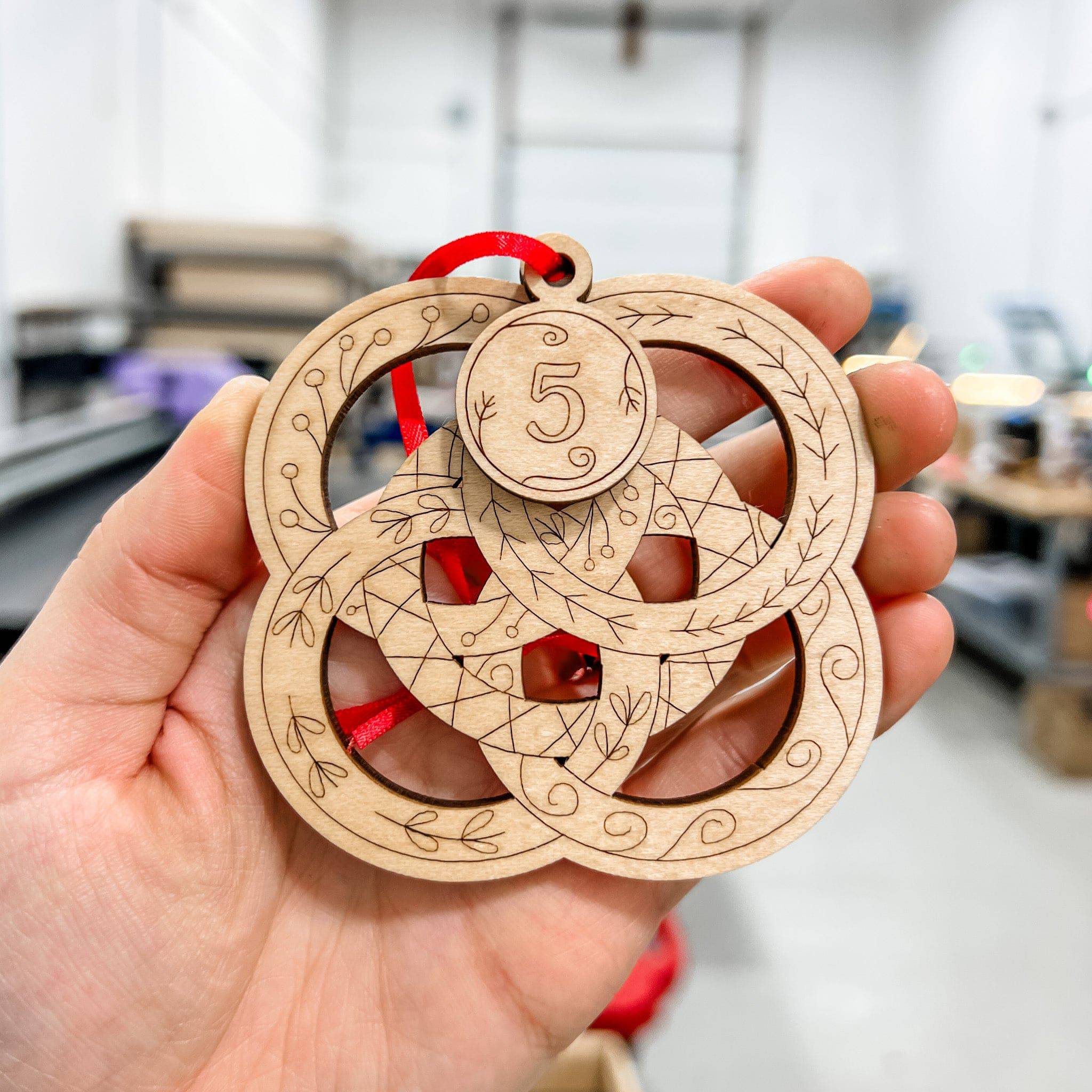 12 Days of Christmas Set • Engraved Wood Ornaments (Includes 12)