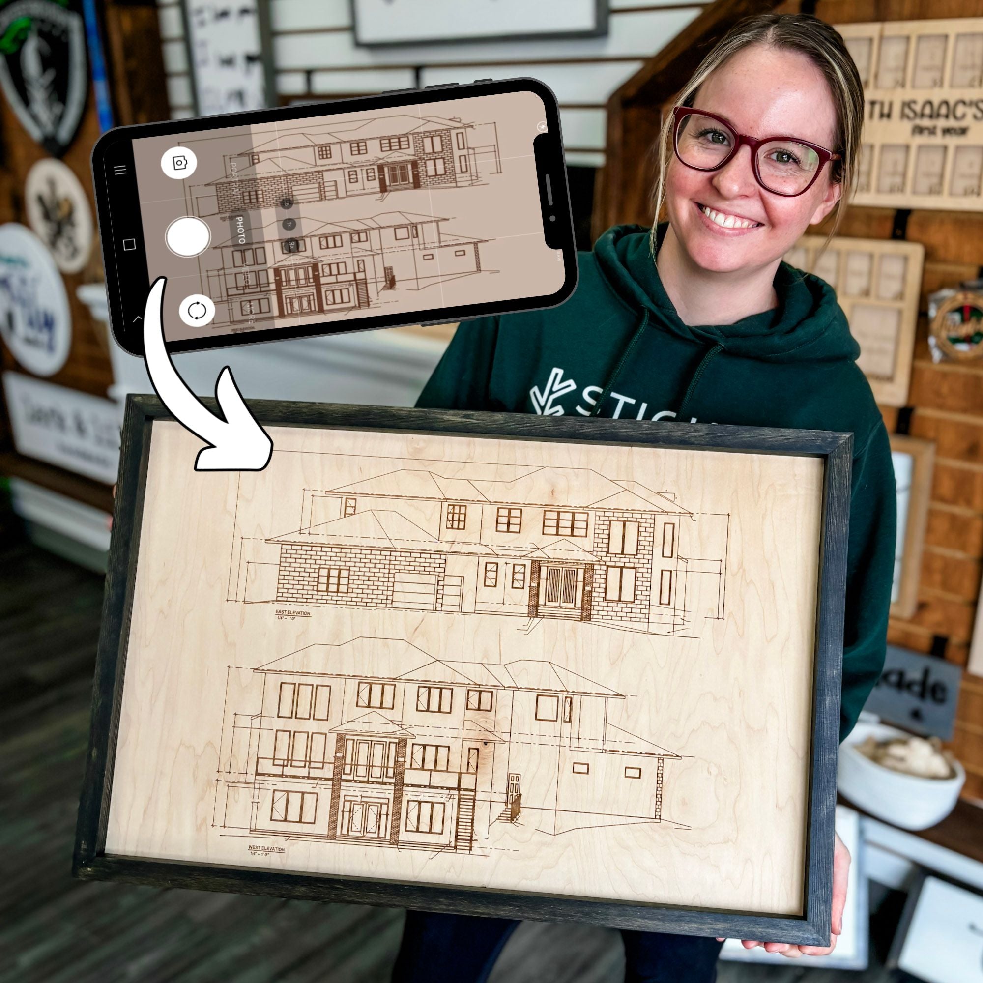 Custom Blueprint Photo Artwork