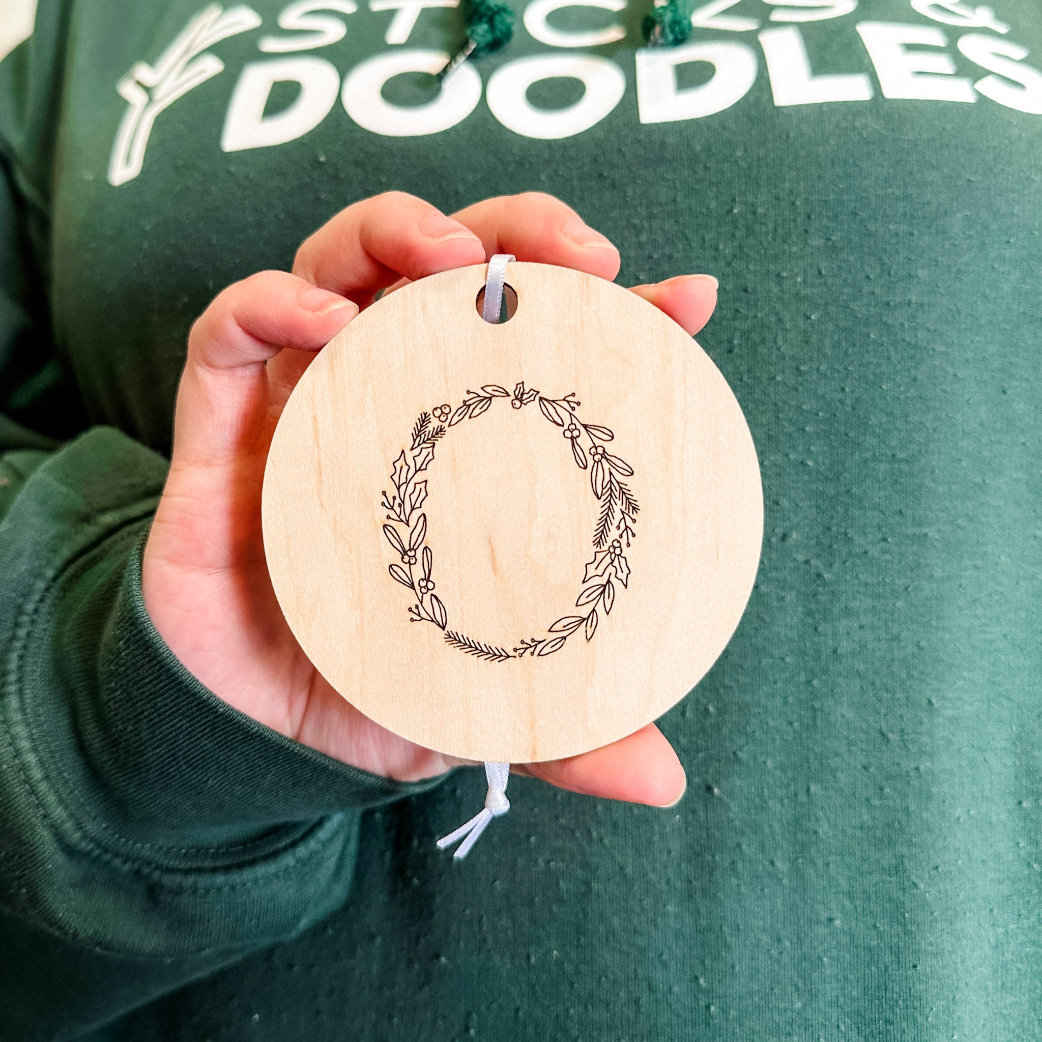 Initial Ornament • Wood Letter Ornament • For Christmas Trees & Stockings