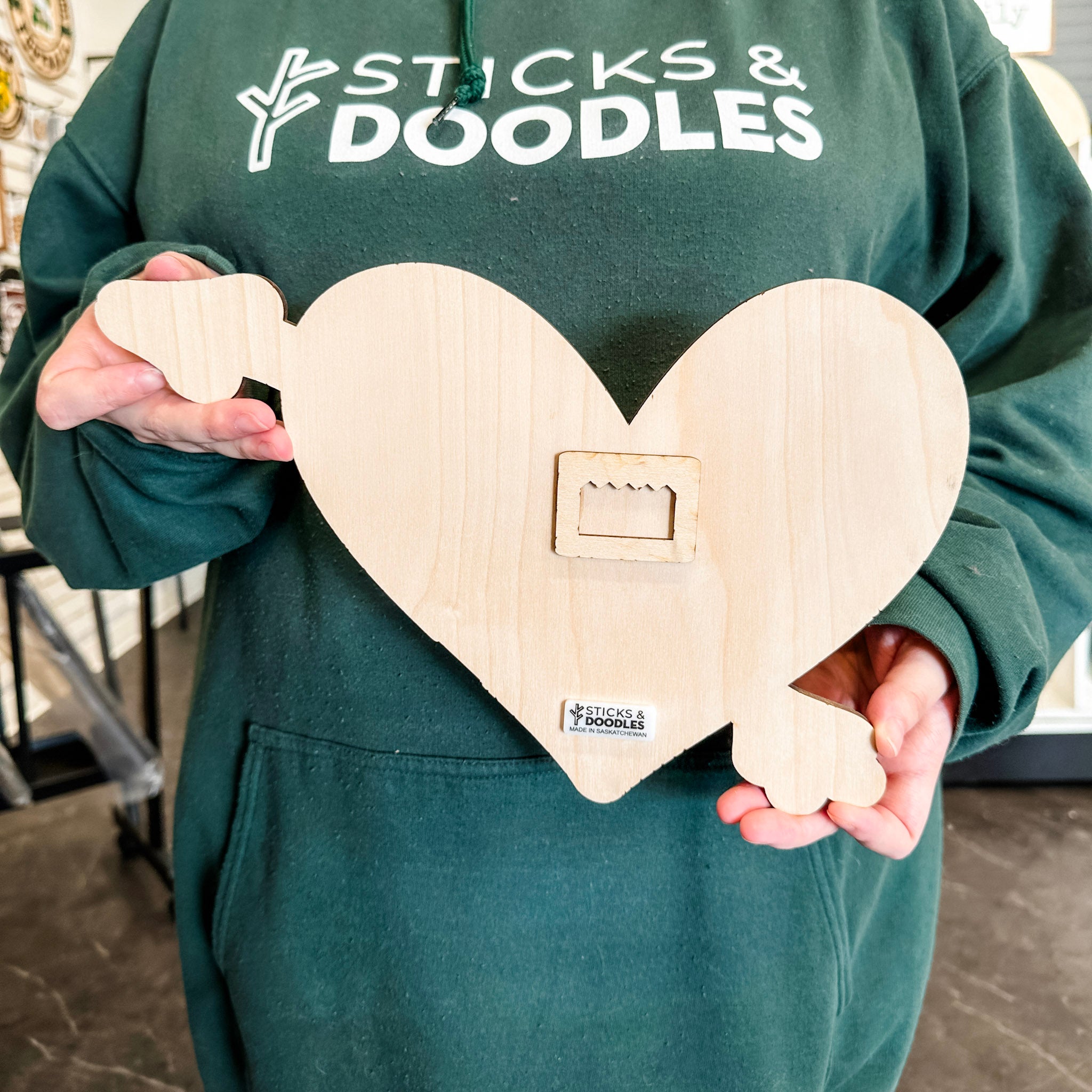 The Carved Heart • Personalized Wood Ornament, Magnet, or Mini Sign • For Couples and Anniversaries