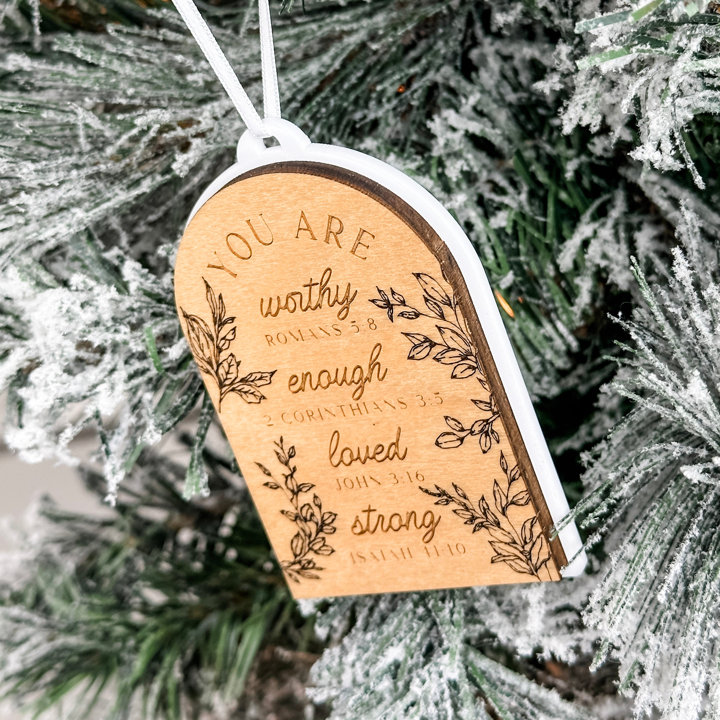 You Are Worthy • 3D Wood & Acrylic Ornament or Magnet • For People Who Matter
