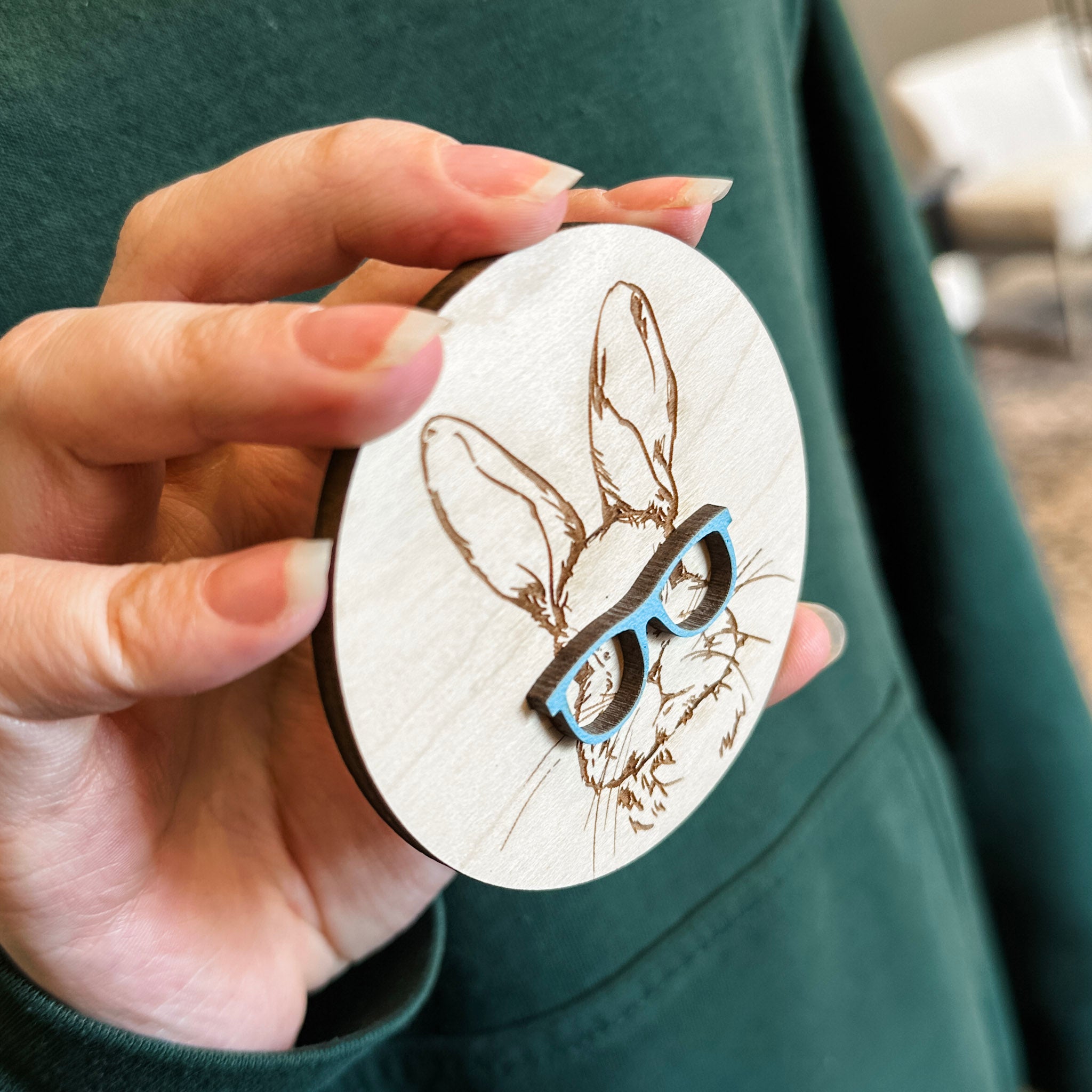Boho Bunny Easter Magnet