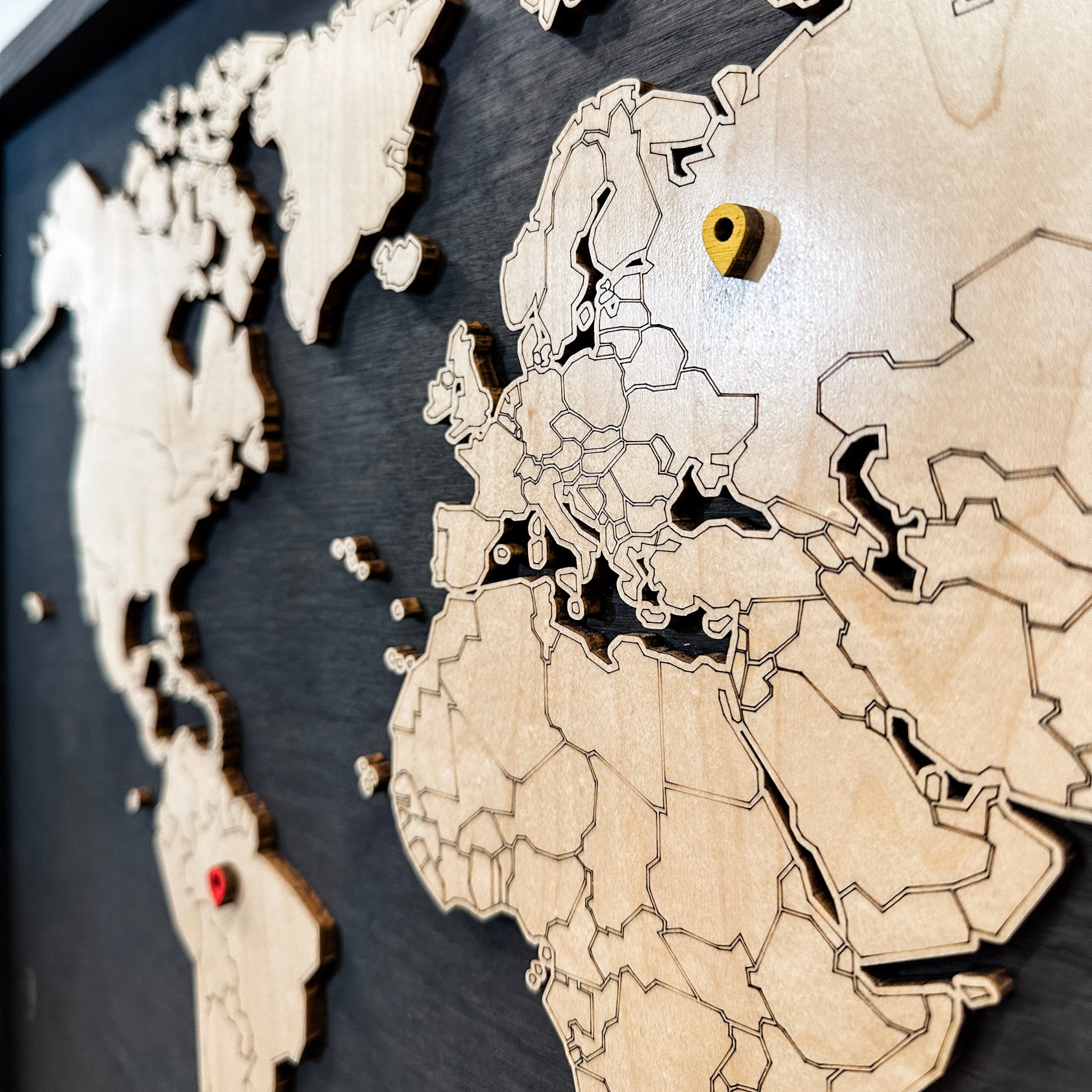 Personalized World Map • Premium Handcrafted Wood Sign