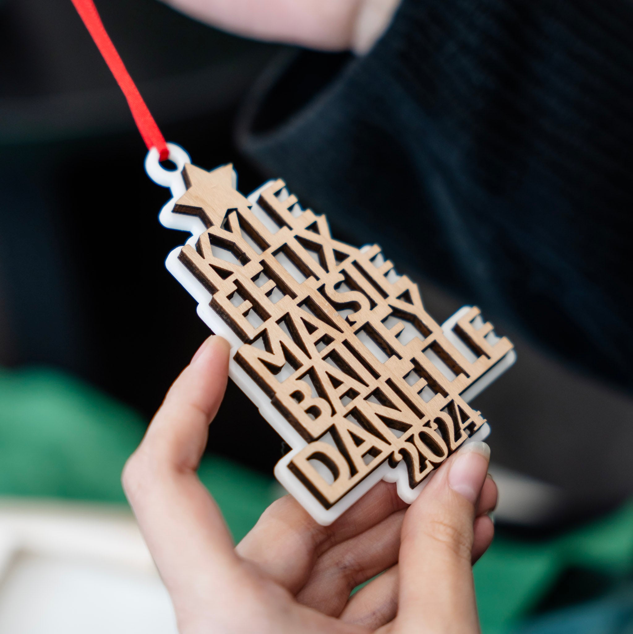 Personalized Family Name Tree Ornament