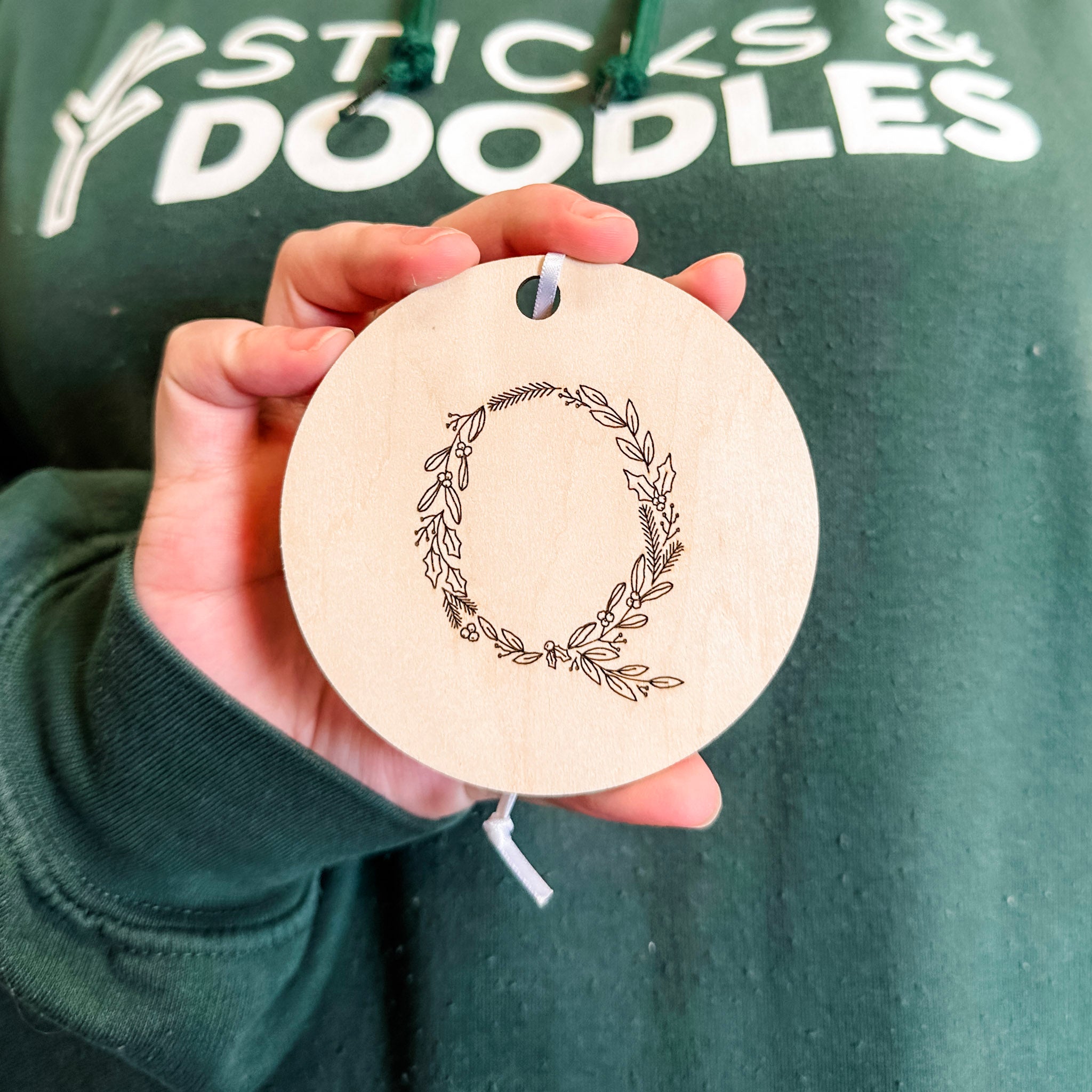 Initial Ornament • Wood Letter Ornament • For Christmas Trees & Stockings