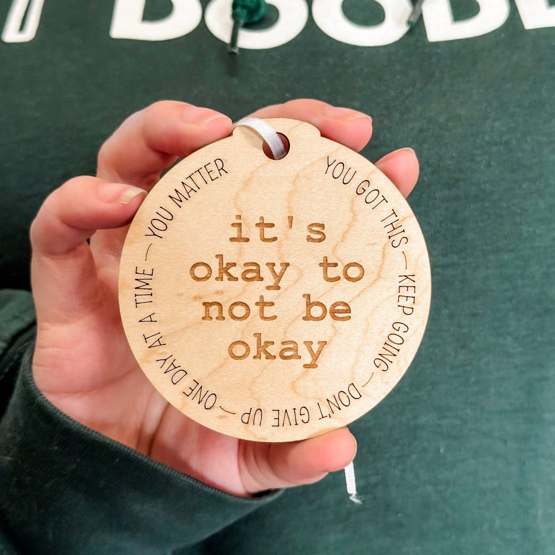 Affirmation Ornaments • Wood Engraved Ornaments • For Family and Friends