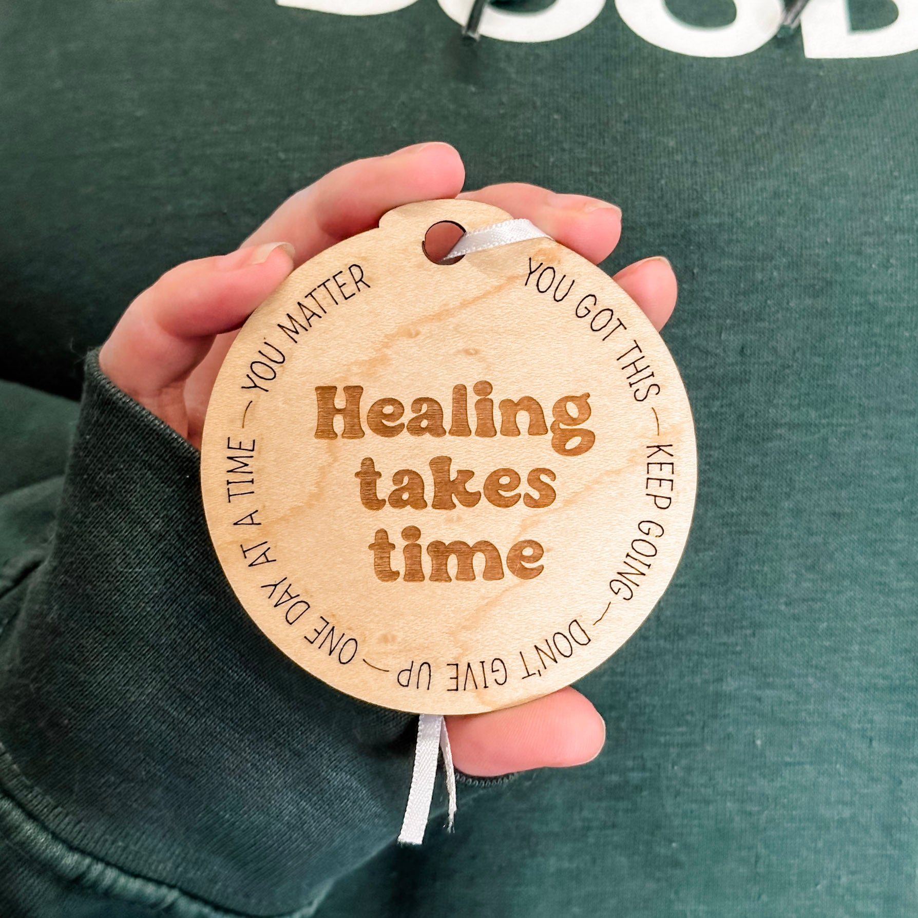 Affirmation Ornaments • Wood Engraved Ornaments • For Family and Friends