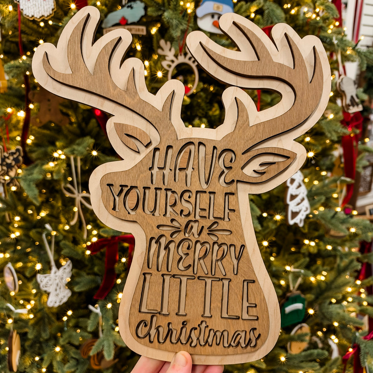 Have Yourself A Merry Little Christmas Reindeer Sign
