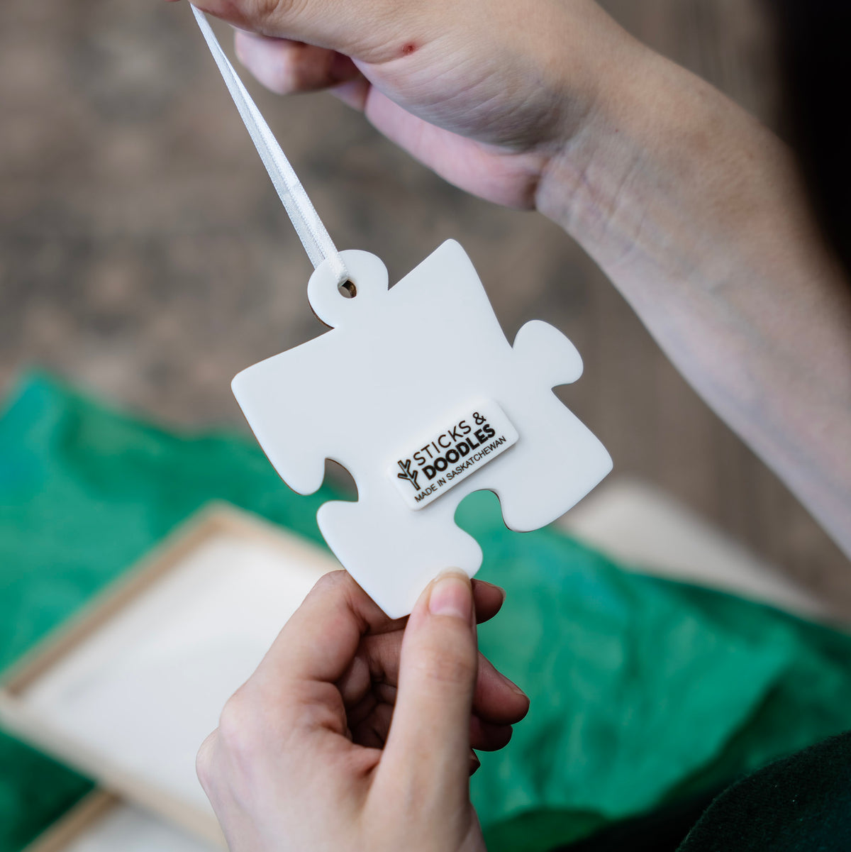 You Made a Difference Puzzle Piece Ornament