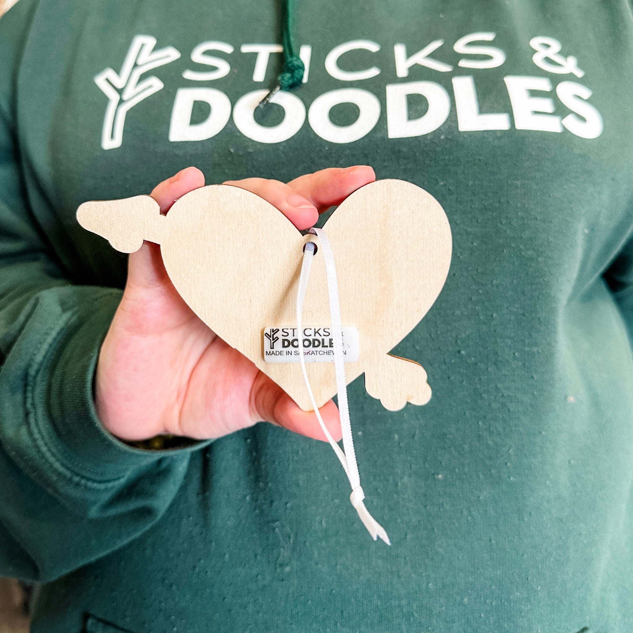The Carved Heart • Personalized Wood Ornament, Magnet, or Mini Sign • For Couples and Anniversaries