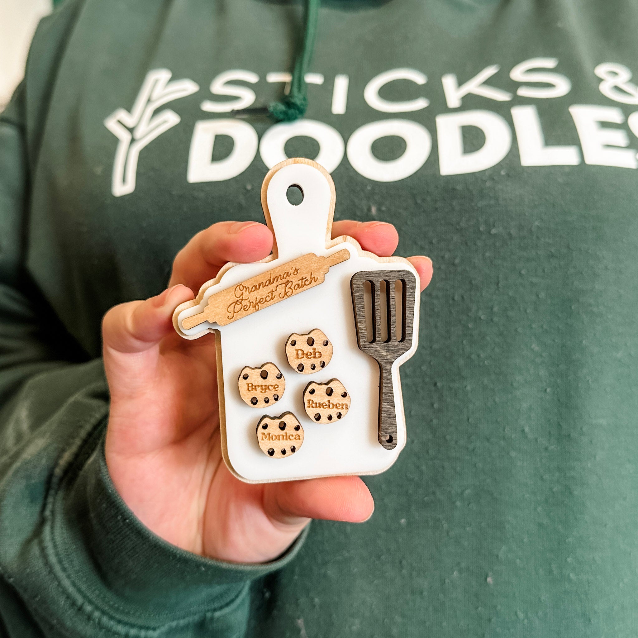 Grandma's Perfect Batch • Personalized Wood Ornament, Magnet, or Mini Sign • For Families