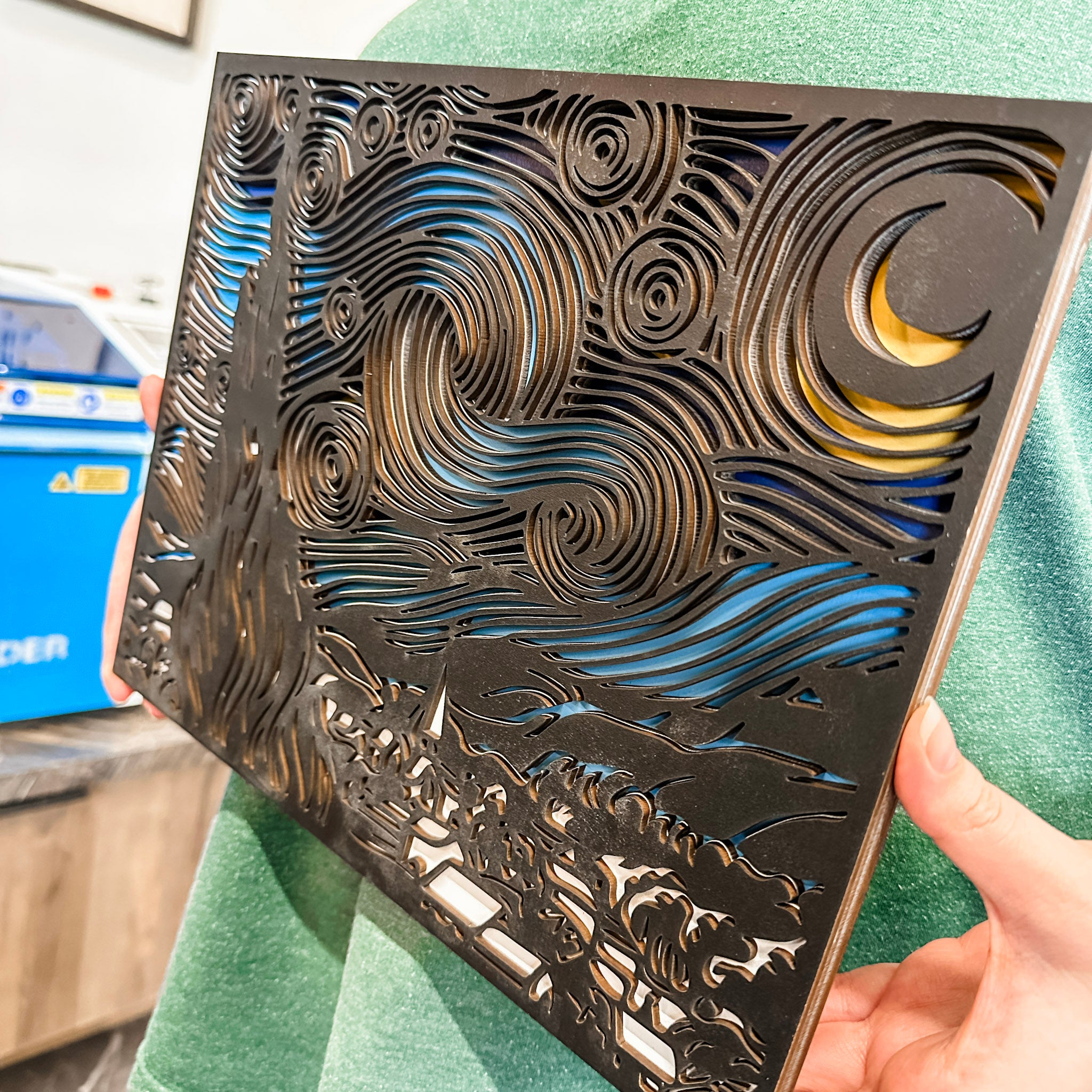 Van Gogh's Starry Night Wood Artwork