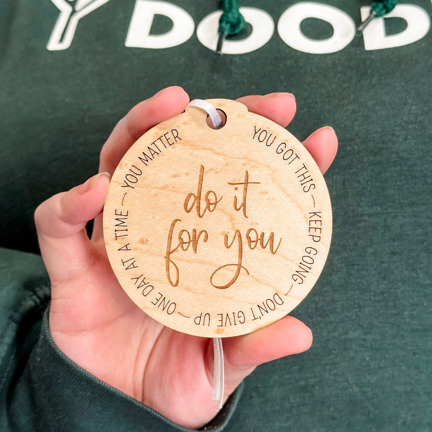 Affirmation Ornaments • Wood Engraved Ornaments • For Family and Friends