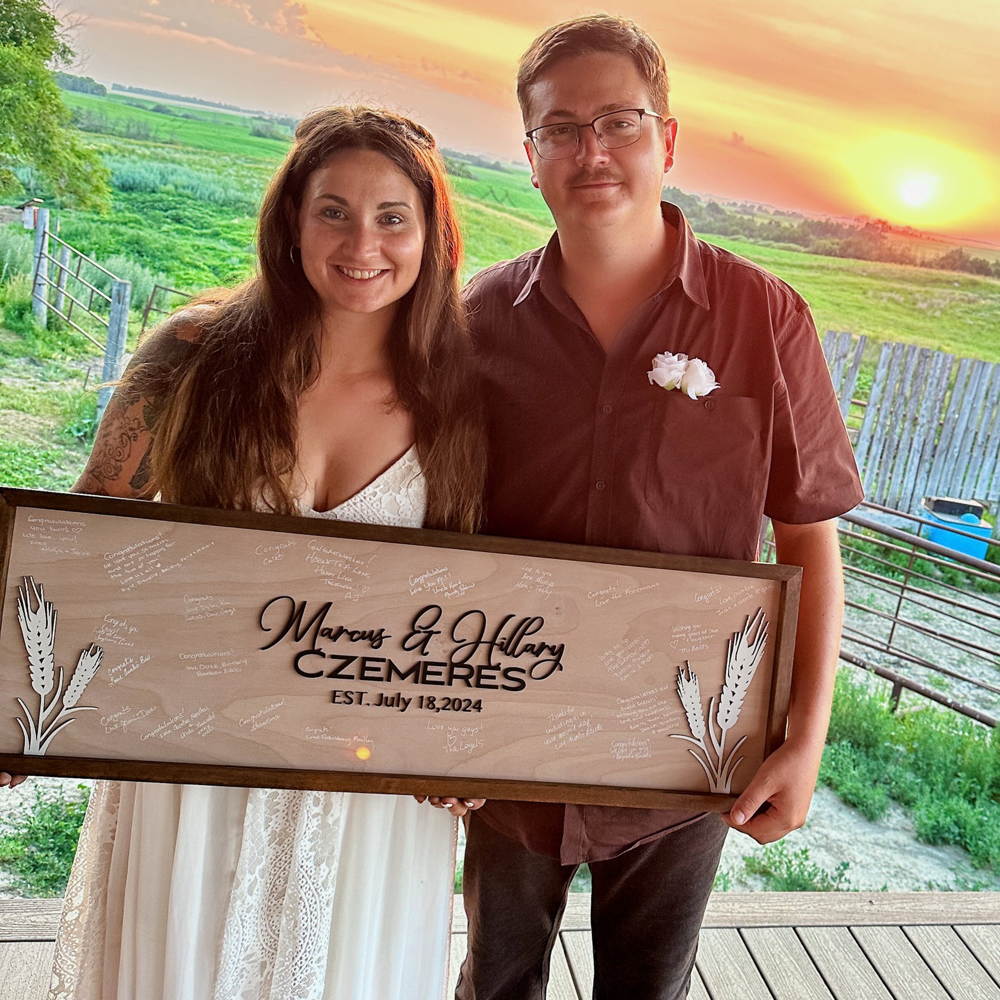 The Original Framed Wood Guestbook