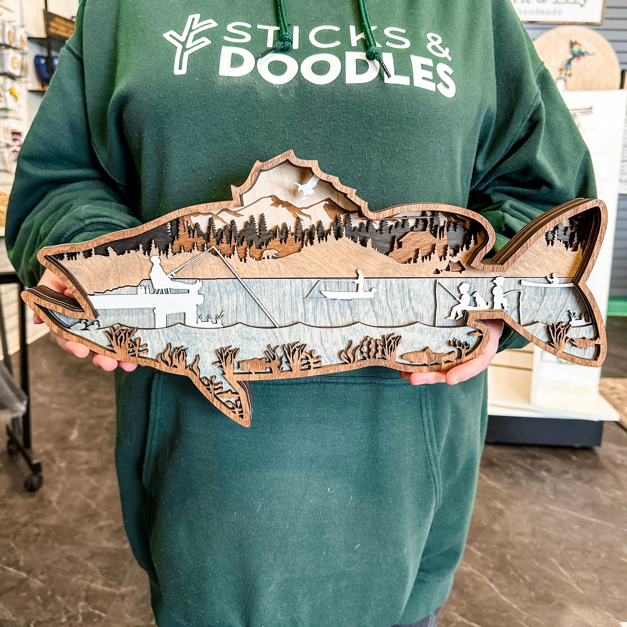 The Fish Wood Artwork
