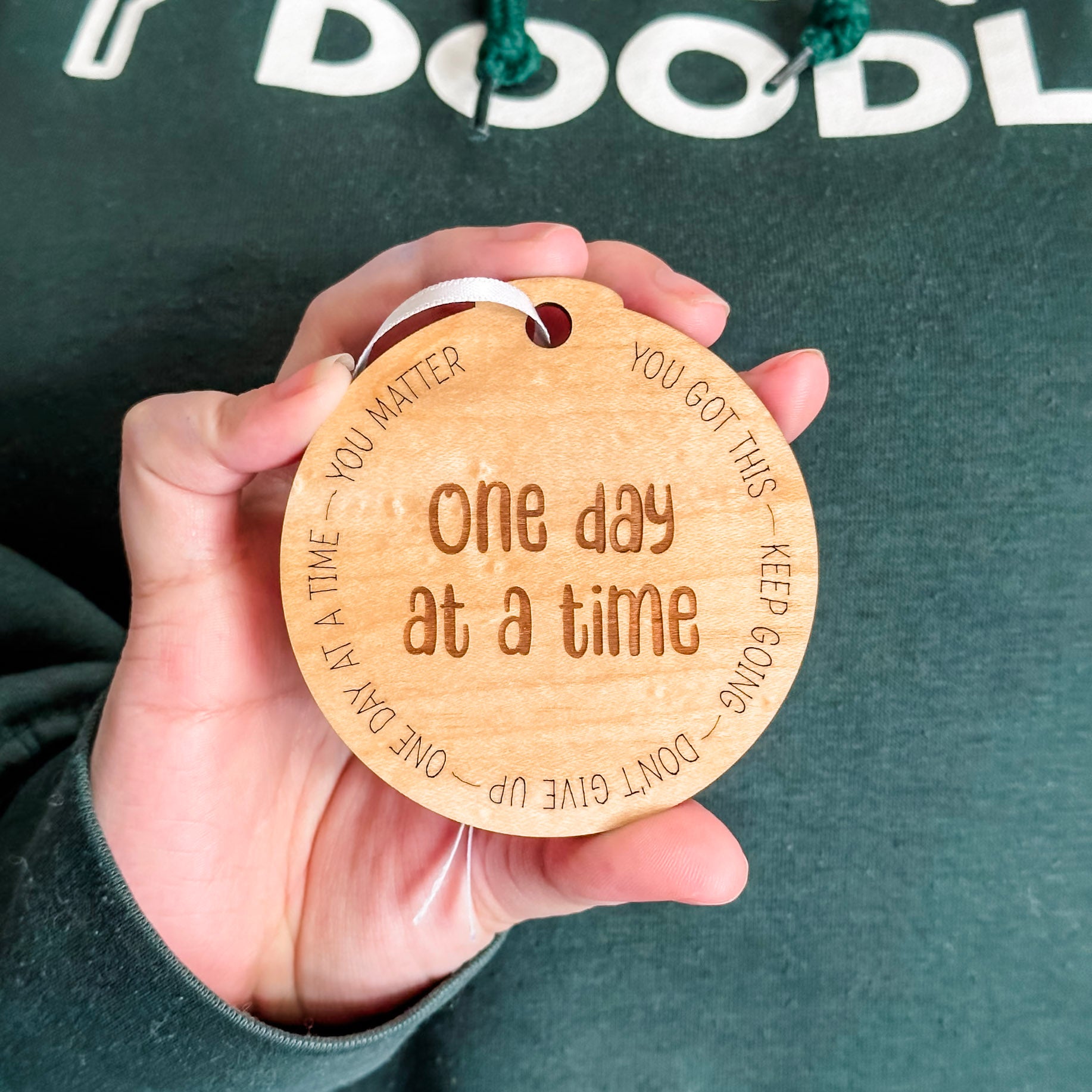 Affirmation Ornaments • Wood Engraved Ornaments • For Family and Friends