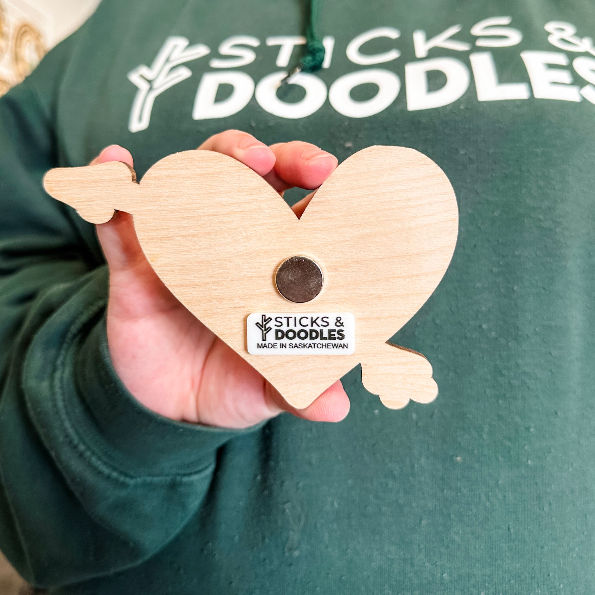 The Carved Heart • Personalized Wood Ornament, Magnet, or Mini Sign • For Couples and Anniversaries