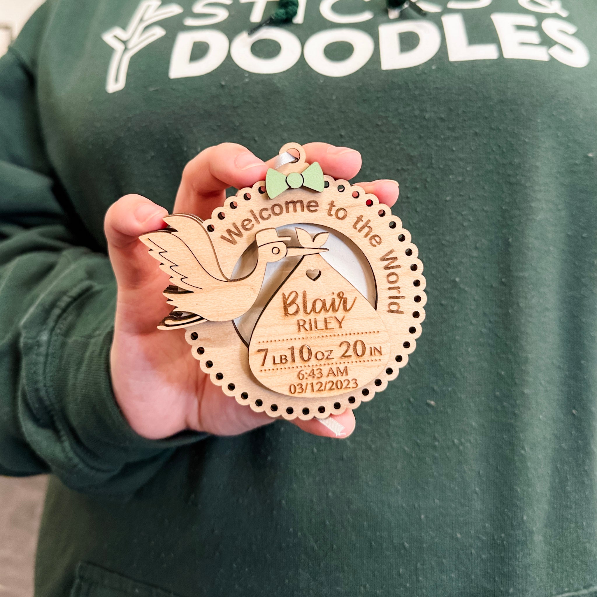 (Sold Out for Christmas) Baby Birth Stats Collection • Wood Ornament or Mini Sign • For Newborns