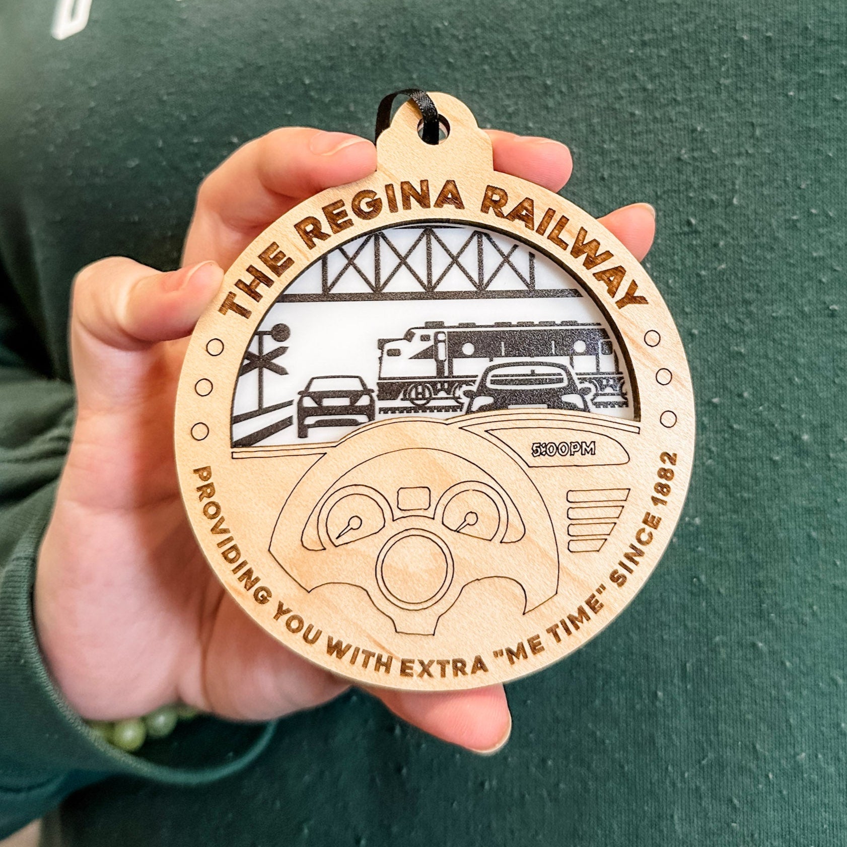 #Queen City Ornament_Ring Road Train