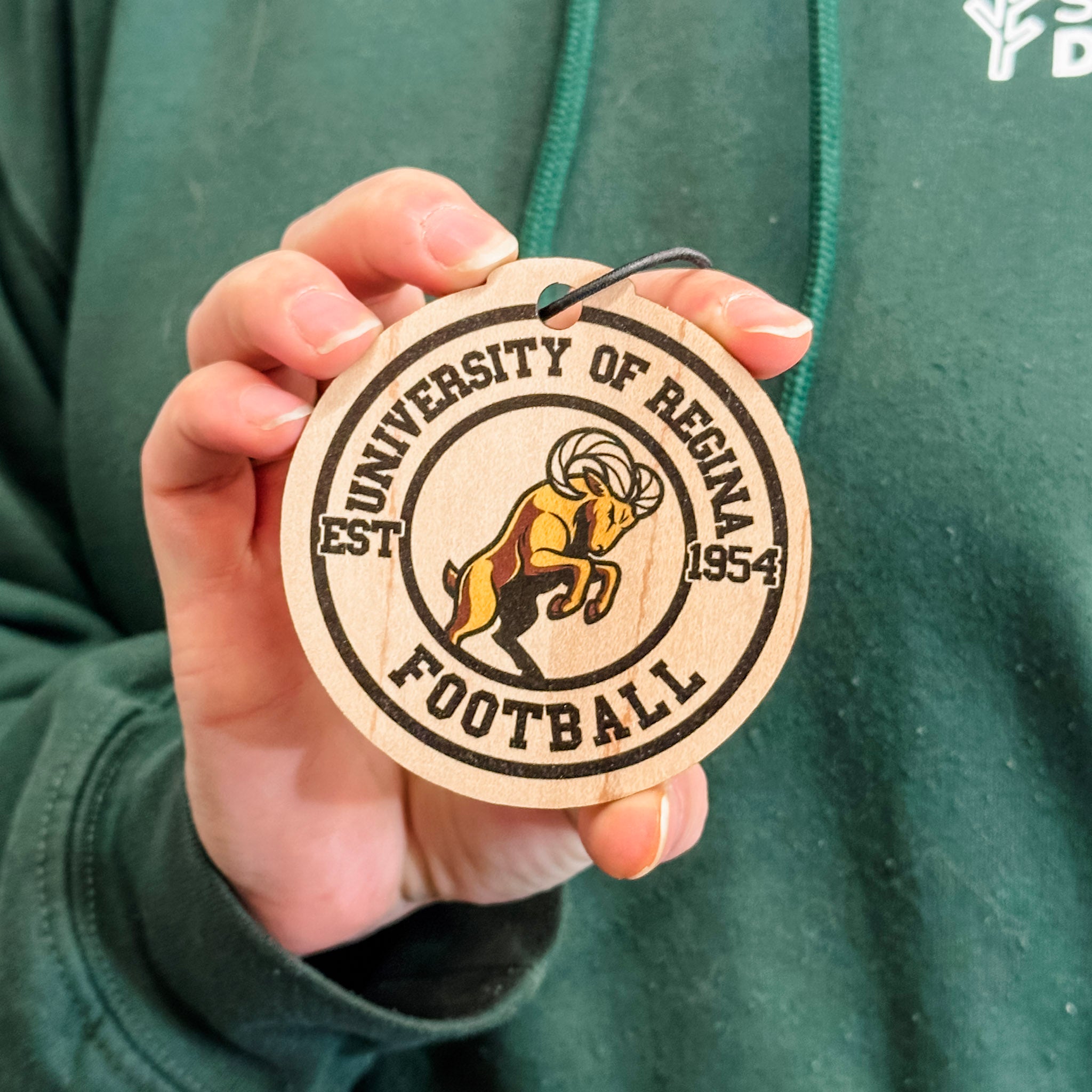 University of Regina Rams • 3D Wood/Acrylic Ornaments • For Students & Proud Parents