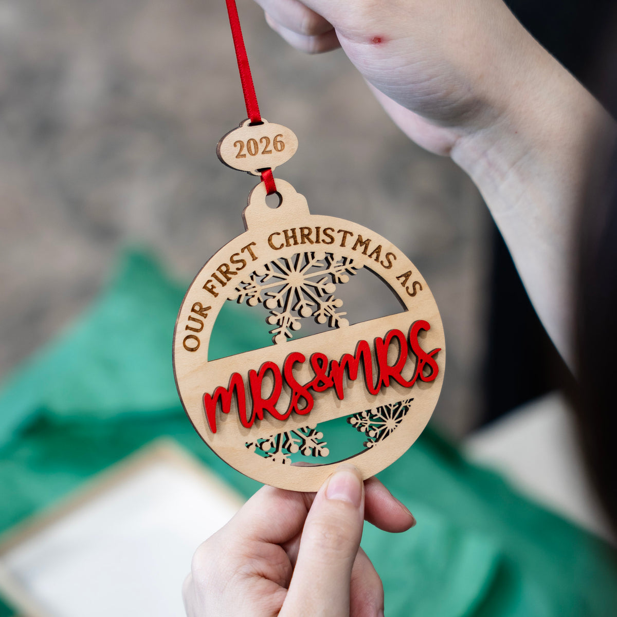 #Ornament Text_Mrs. & Mrs.