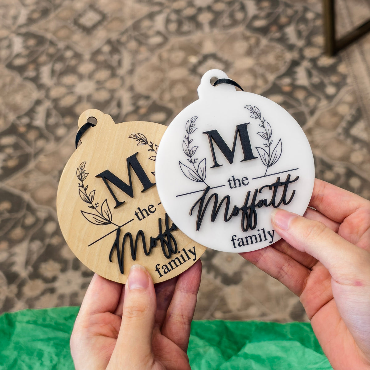 Personalized Elegant Family Name Ornament