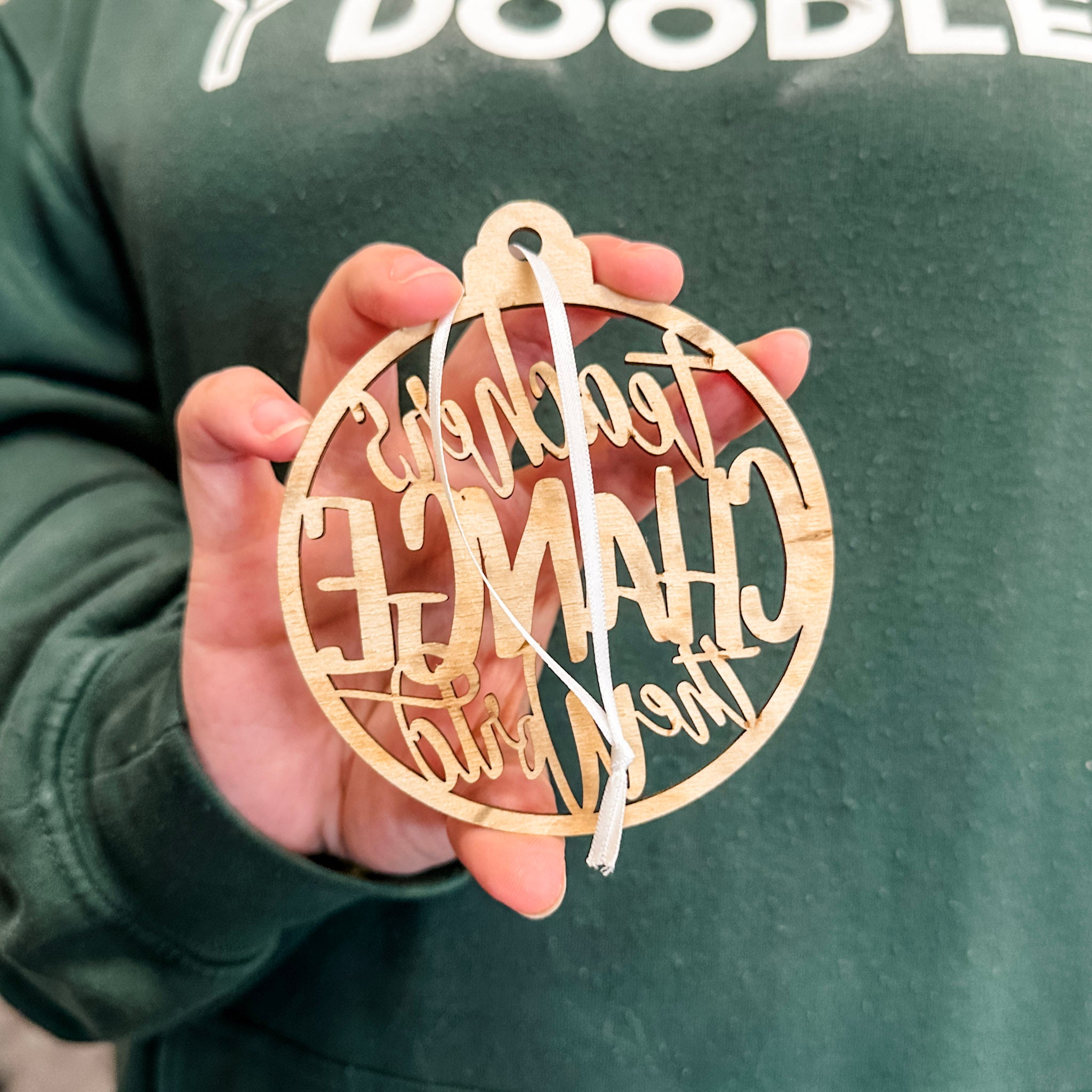 Teachers Change the World • Wooden Ornament, Magnet, or Mini Sign • For Teacher Gifts & Appreciation