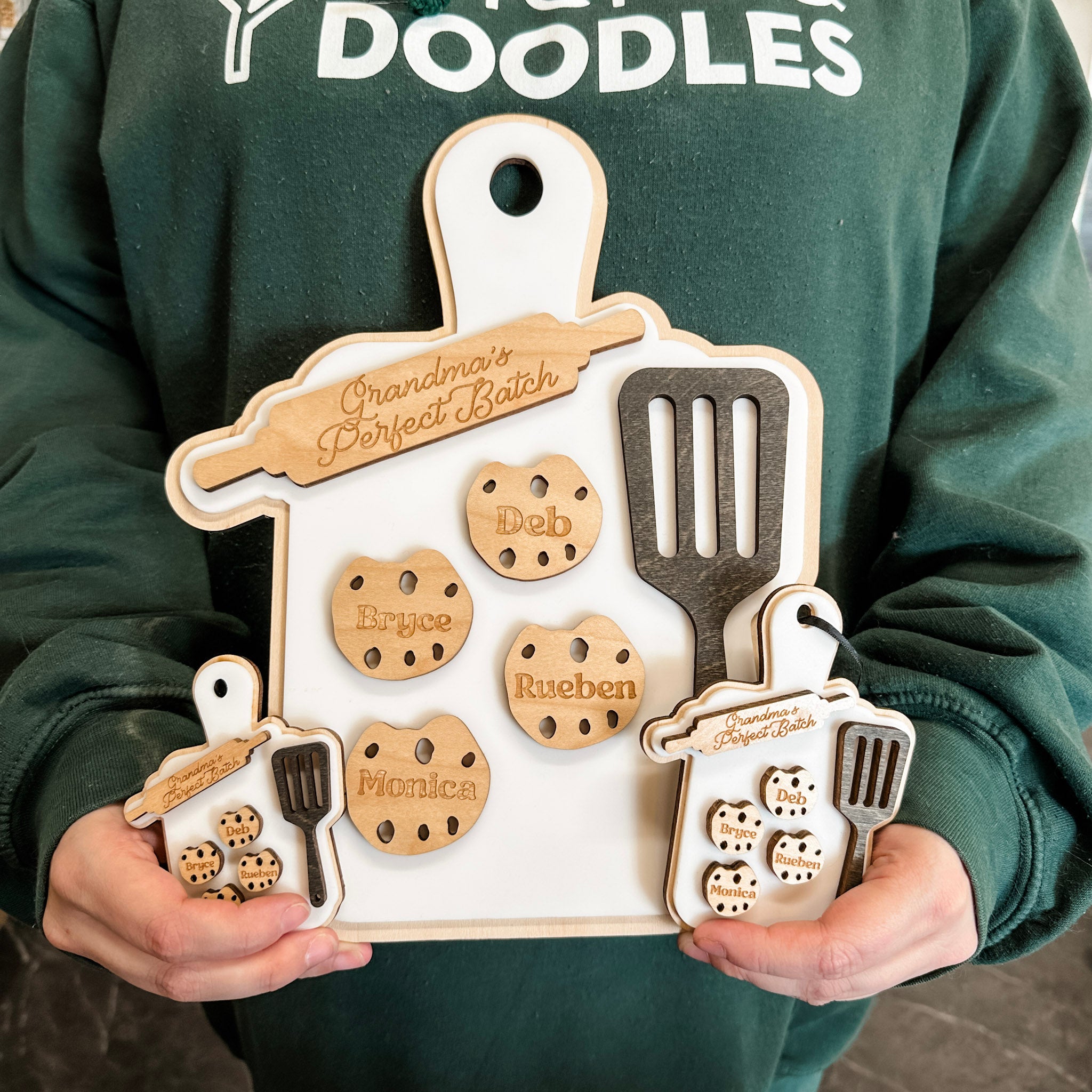 Grandma's Perfect Batch • Personalized Wood Ornament, Magnet, or Mini Sign • For Families