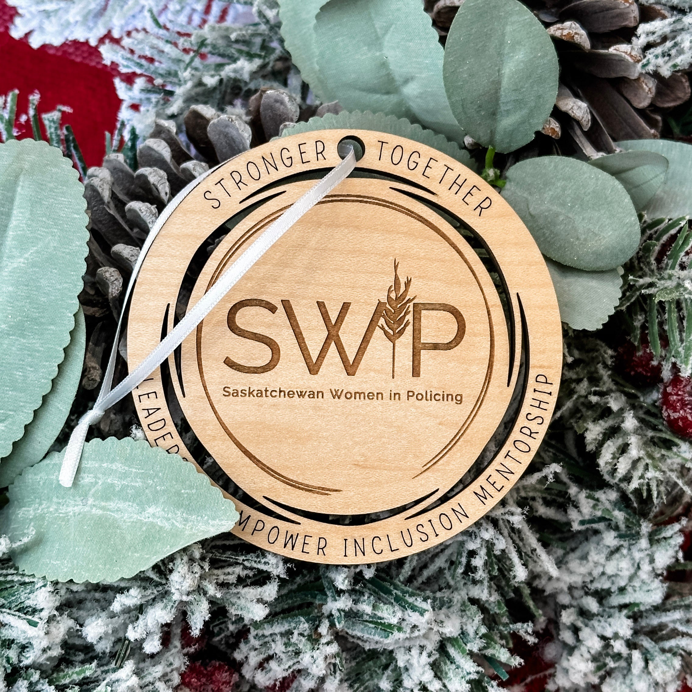 Group Order: Company Logo Ornaments • Engraved Wood Ornaments • Corporate Gifts