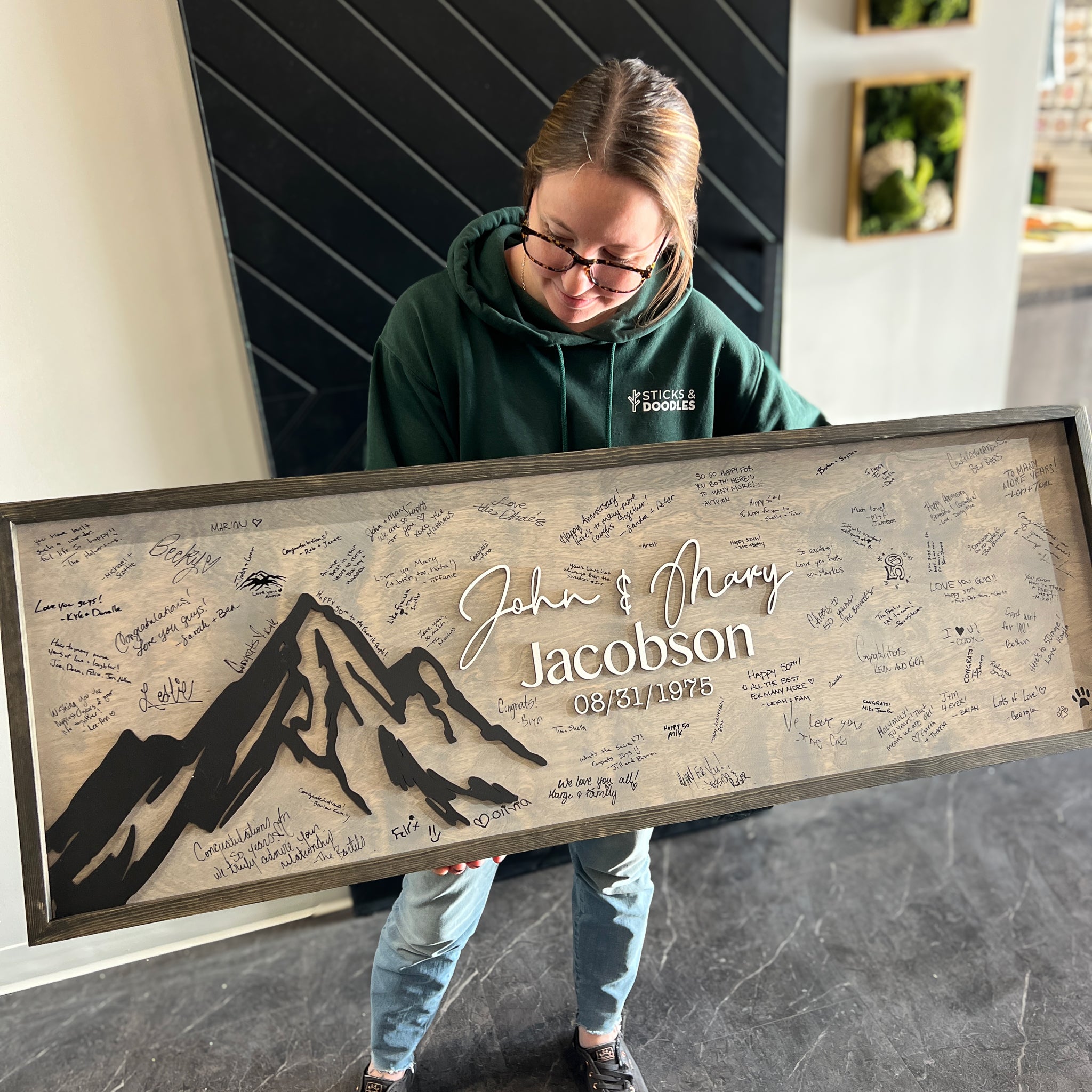 The Original Framed Wood Guestbook