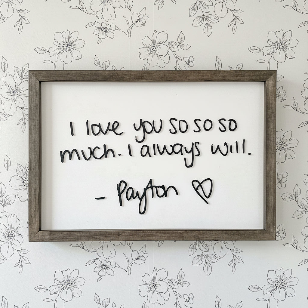 Custom Handwriting Photo Artwork