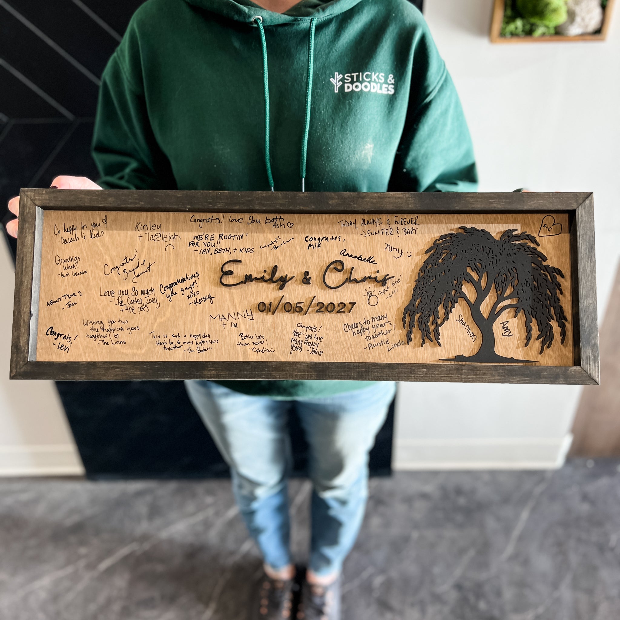 The Original Framed Wood Guestbook