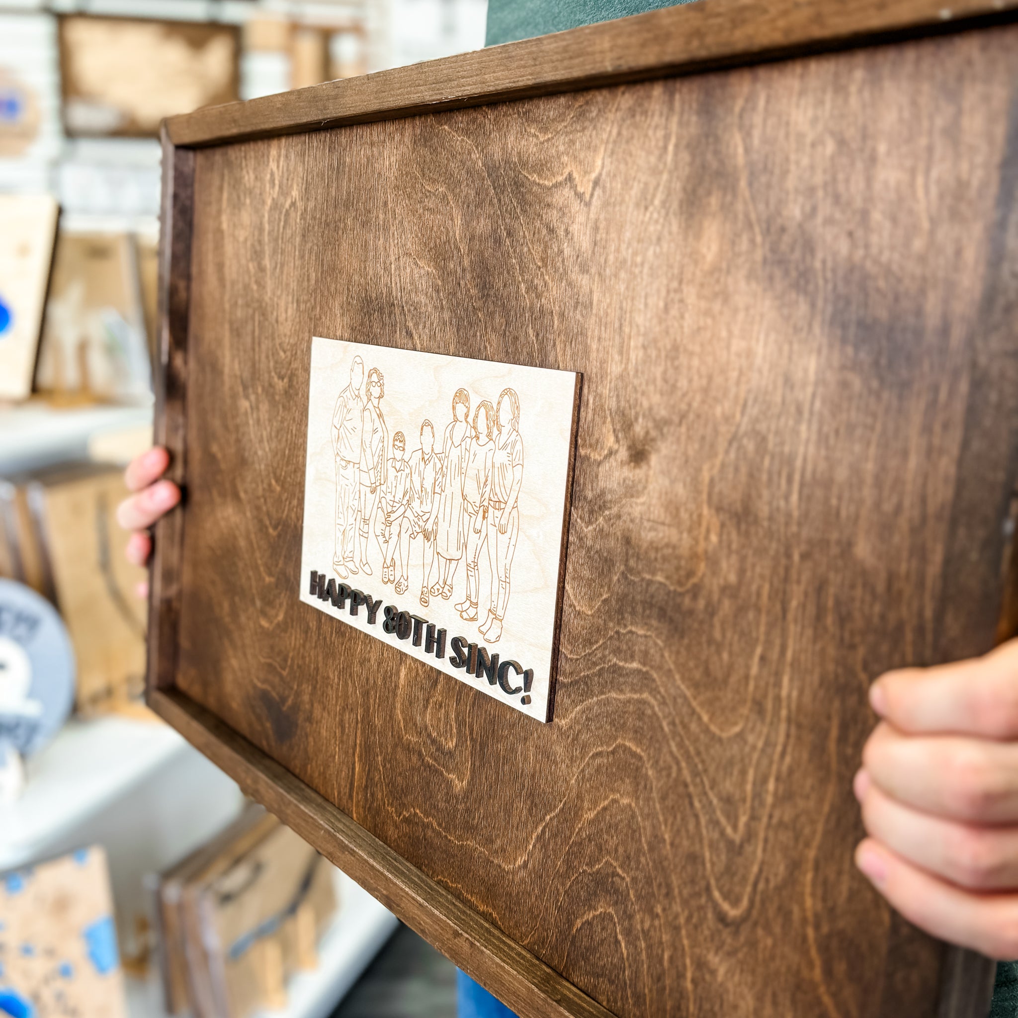 The Custom Guestbook • Signable Wood Alternative Guestbook with Custom Engraving • For Weddings, Retirements, & Milestone Birthdays