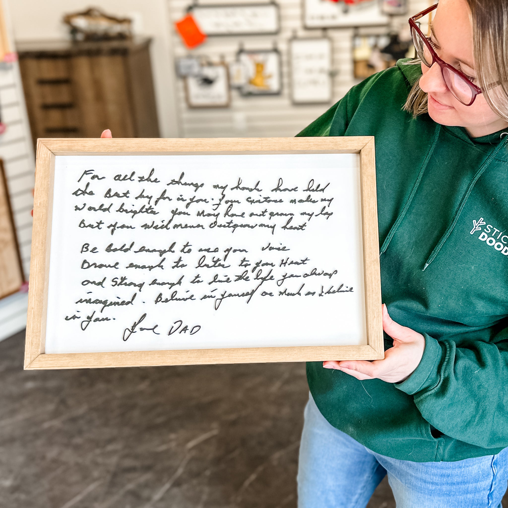 Custom Handwriting Photo Artwork