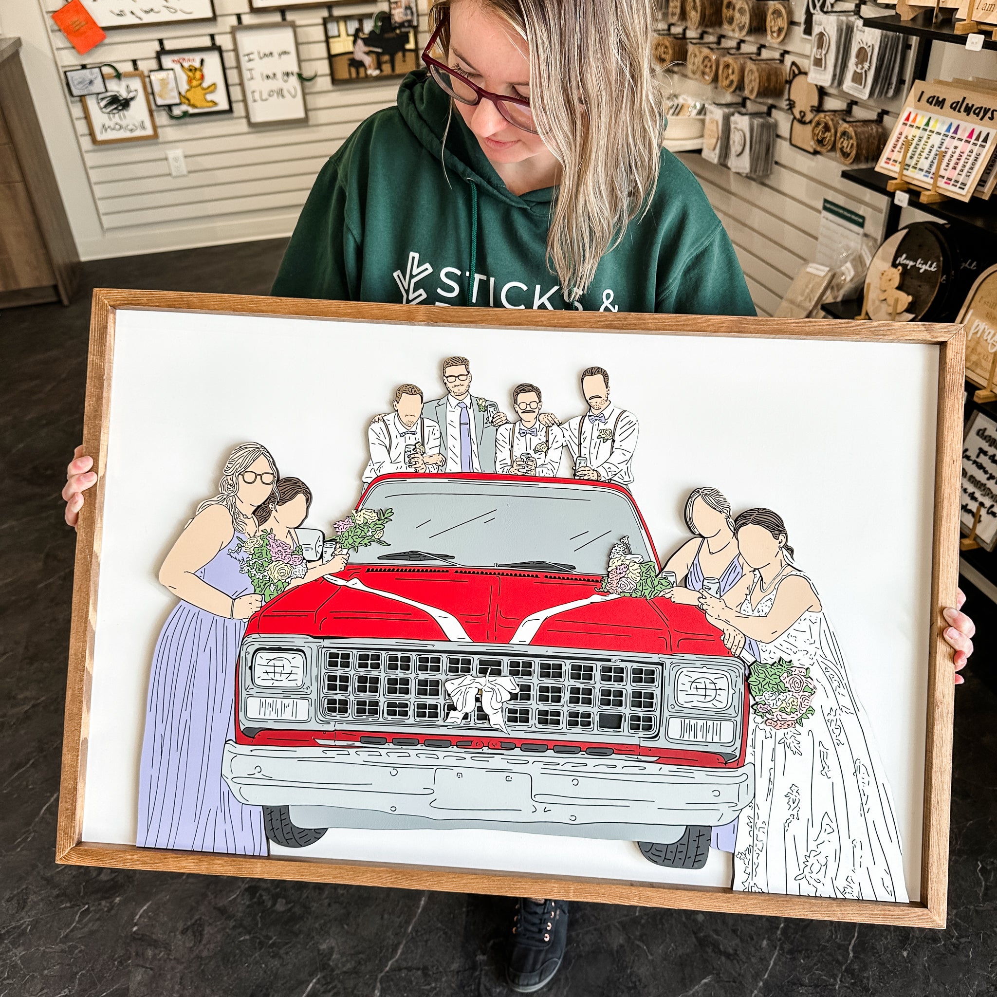 #Art Style_(8 to 12 Weeks) 3D Hand Painted Wood - Premium