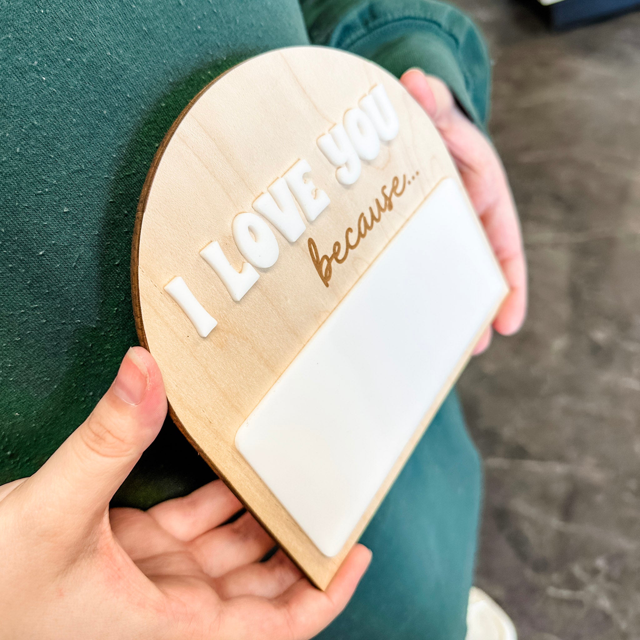 I Love You Because Mini Sign