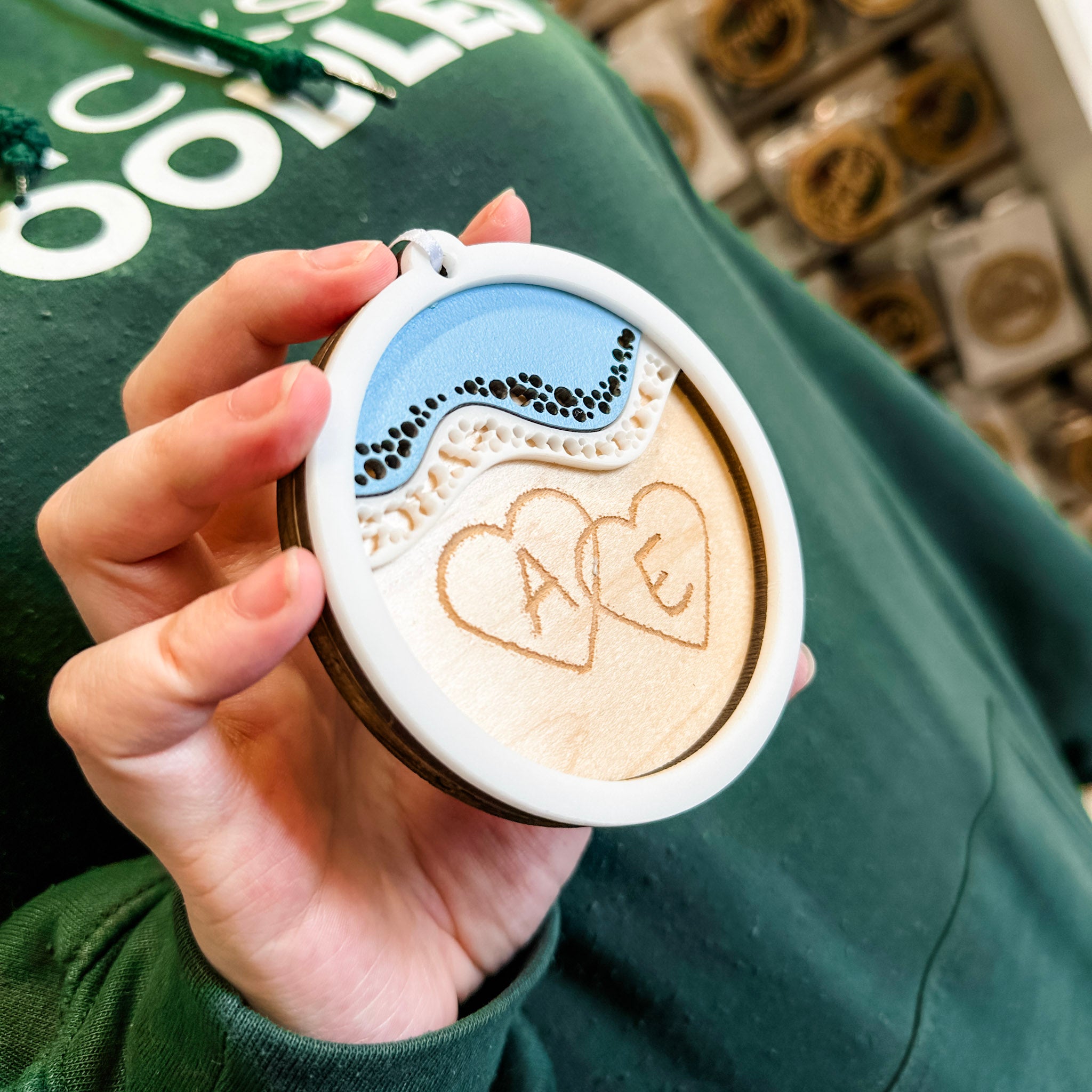 Writing in the Sand Ornament