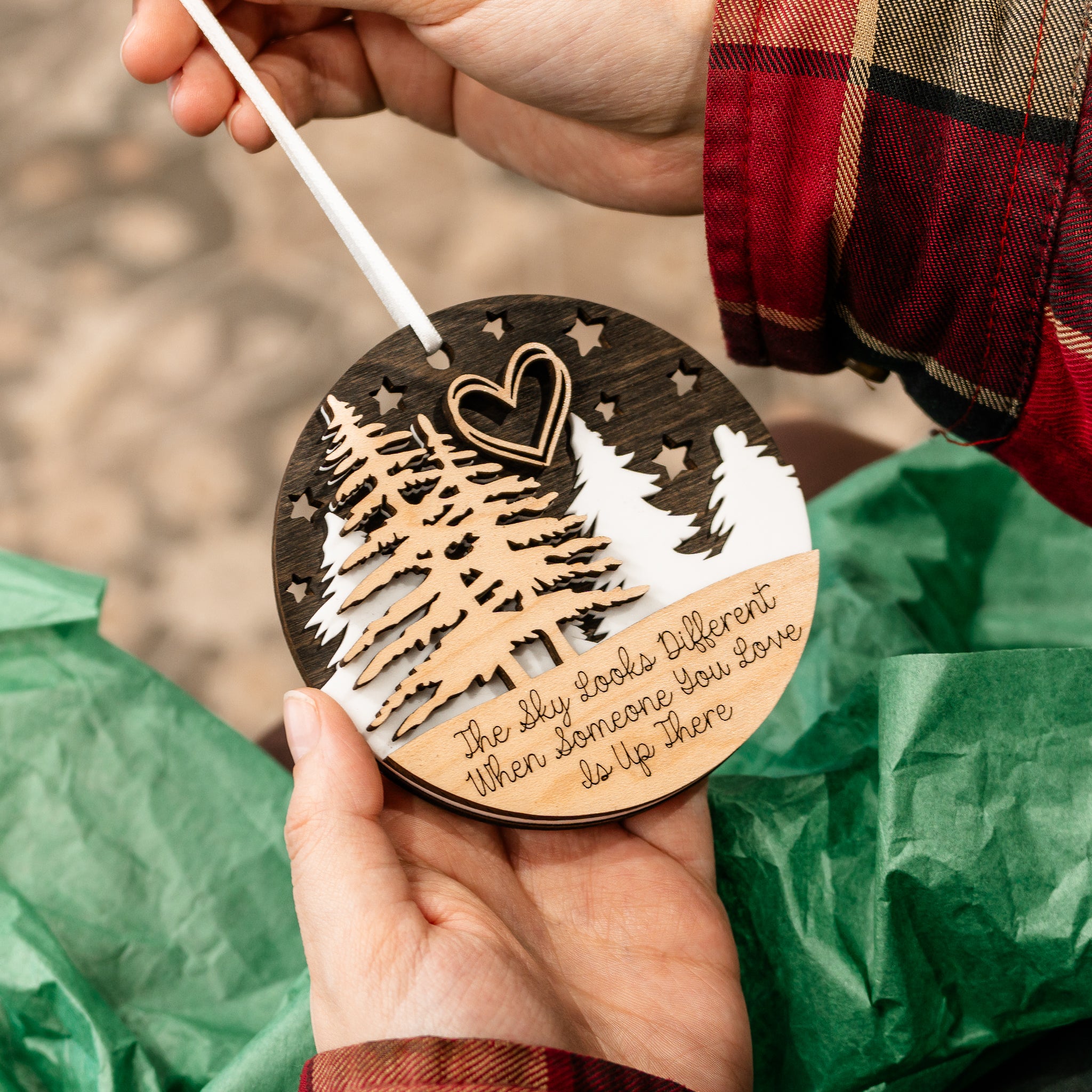The Sky Looks Different Memorial Ornament