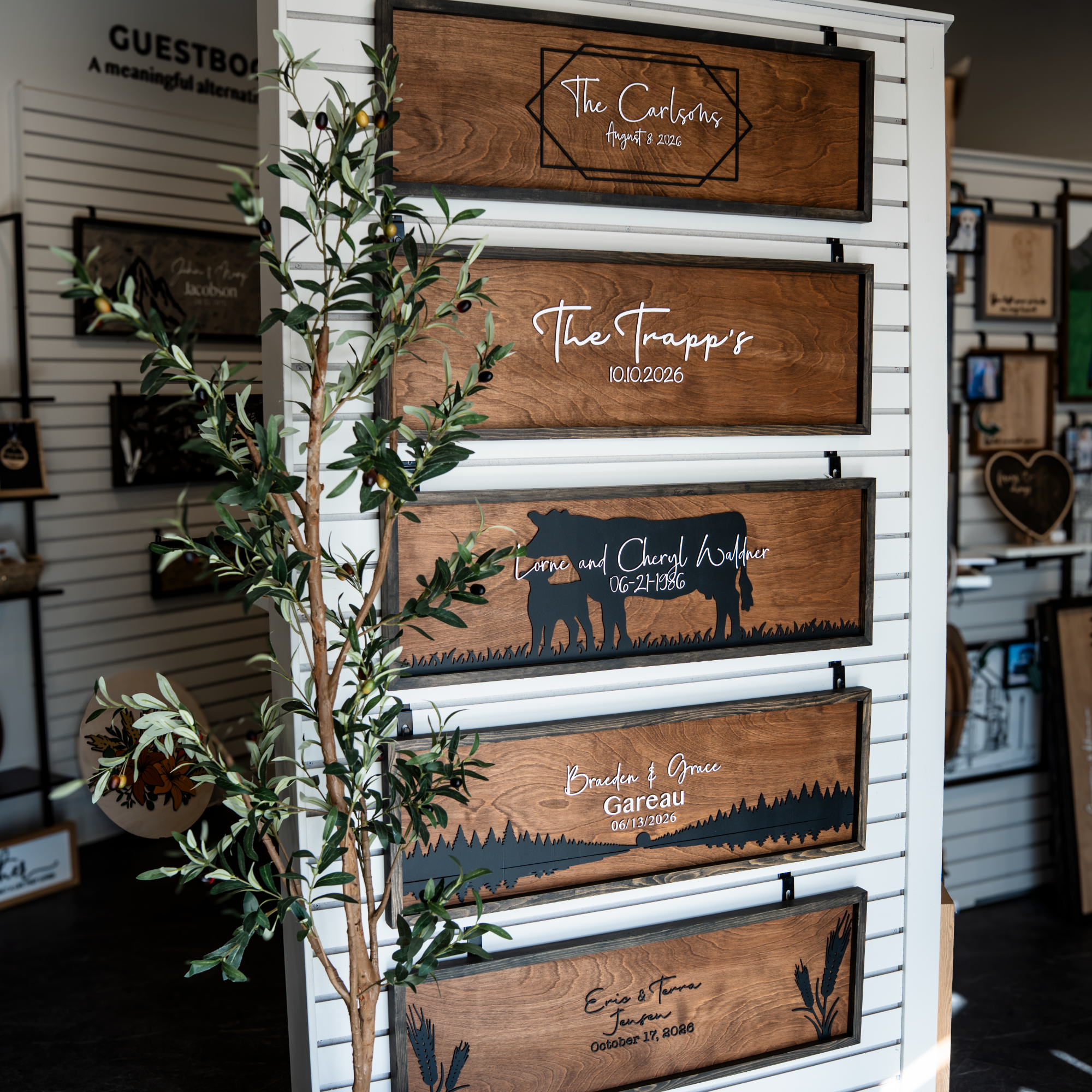 The Original Framed Wood Guestbook