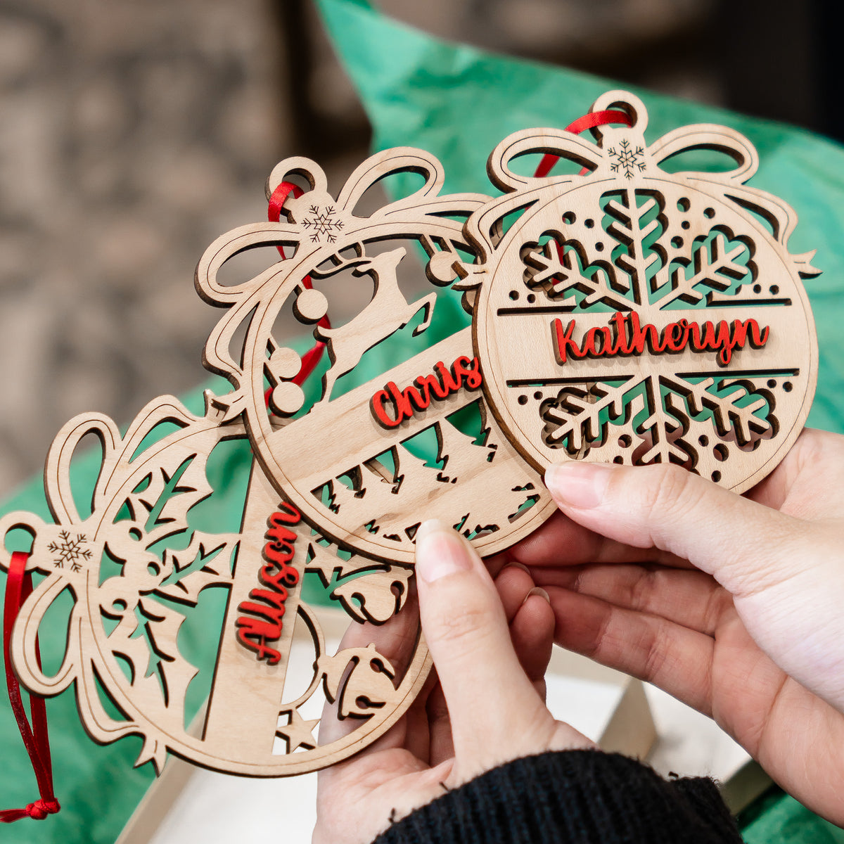 Personalized Christmas Baubles Ornaments