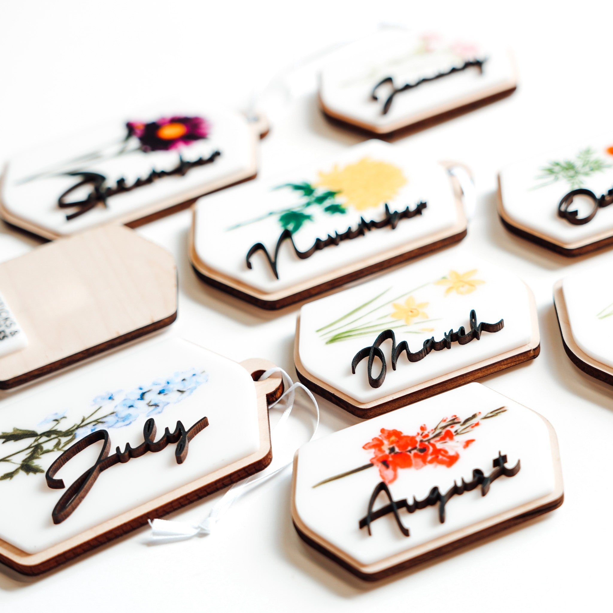 Birth Flower Ornaments