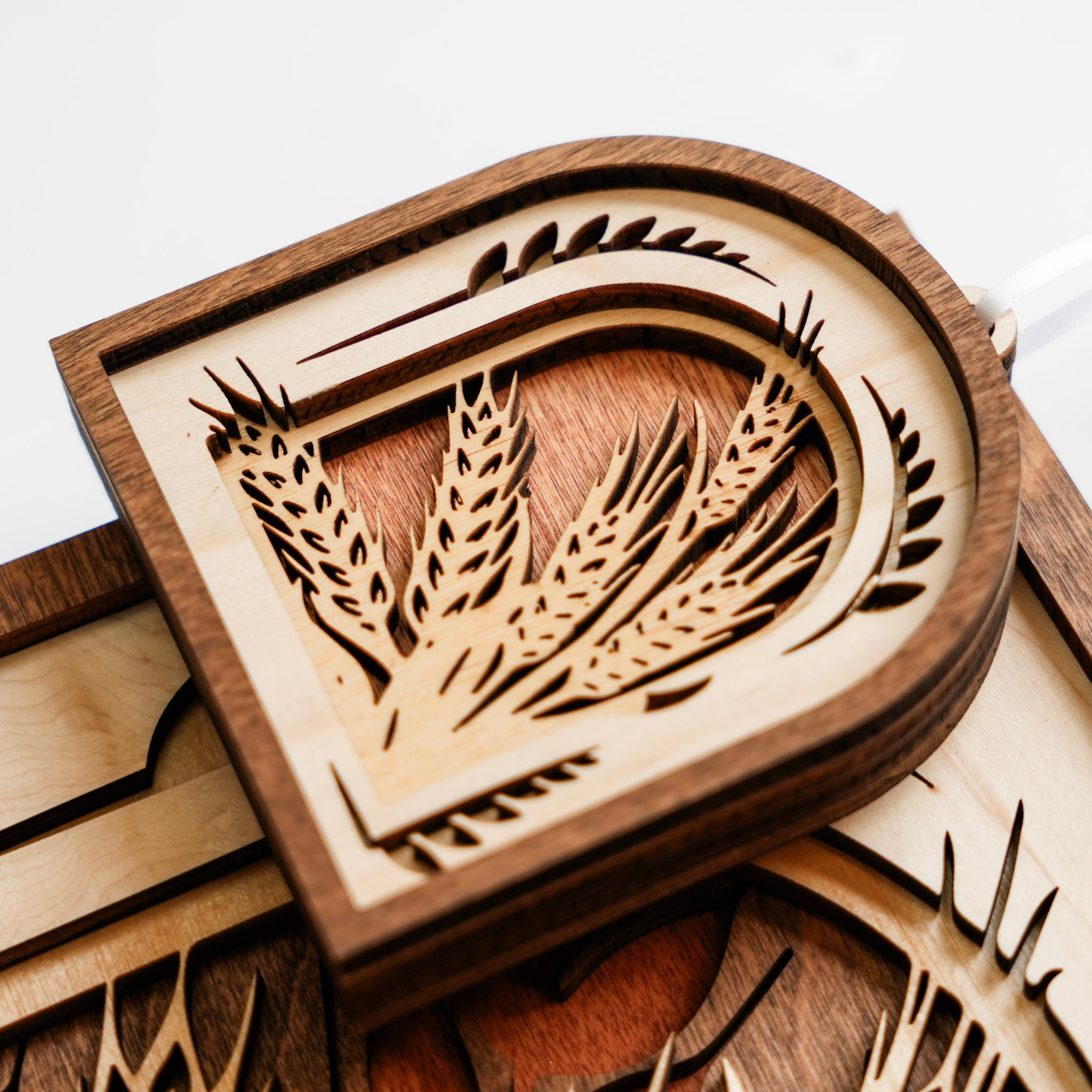 The Wheat Mosaic • Layered Wood Ornament & Mini Sign • Farmers Gifts & Saskatchewan Souvenirs