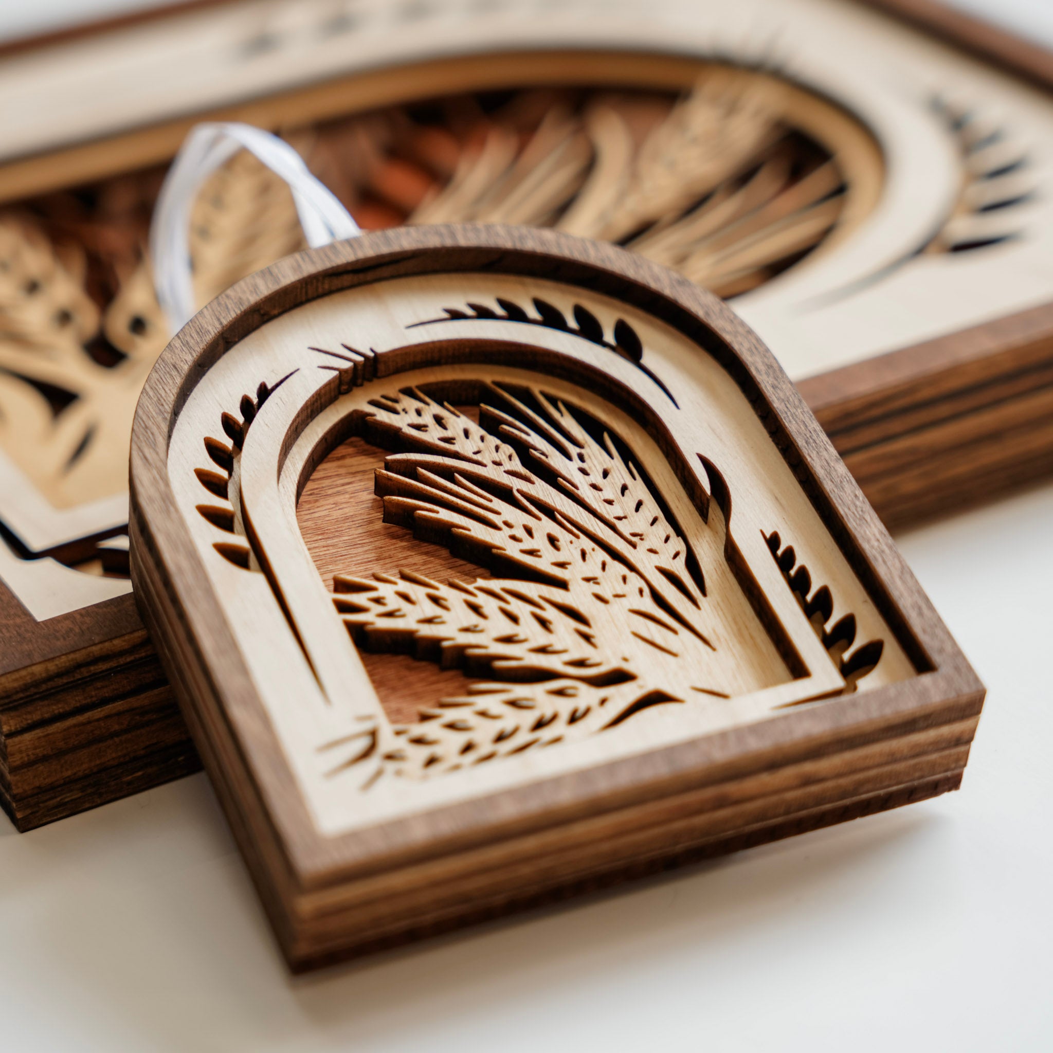 The Wheat Mosaic • Layered Wood Ornament & Mini Sign • Farmers Gifts & Saskatchewan Souvenirs