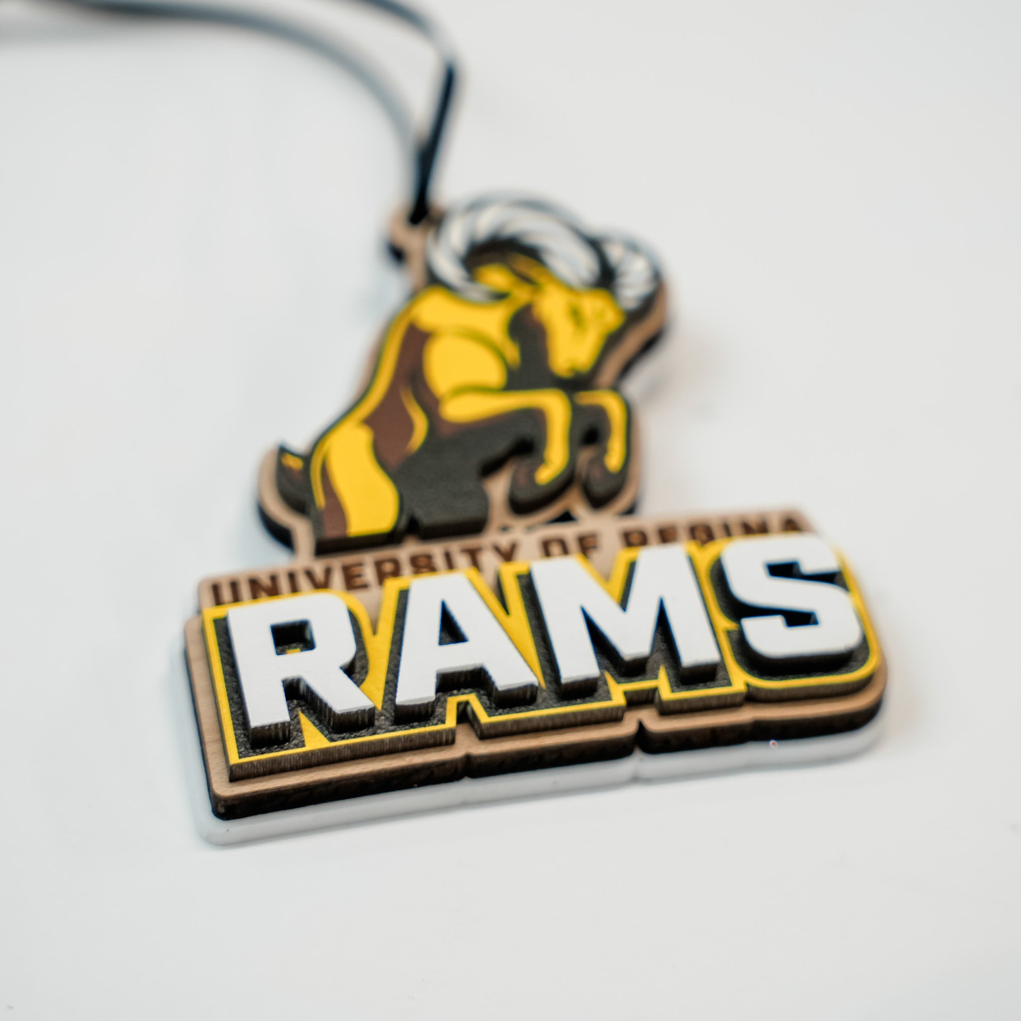 University of Regina Rams • 3D Wood/Acrylic Ornaments • For Students & Proud Parents