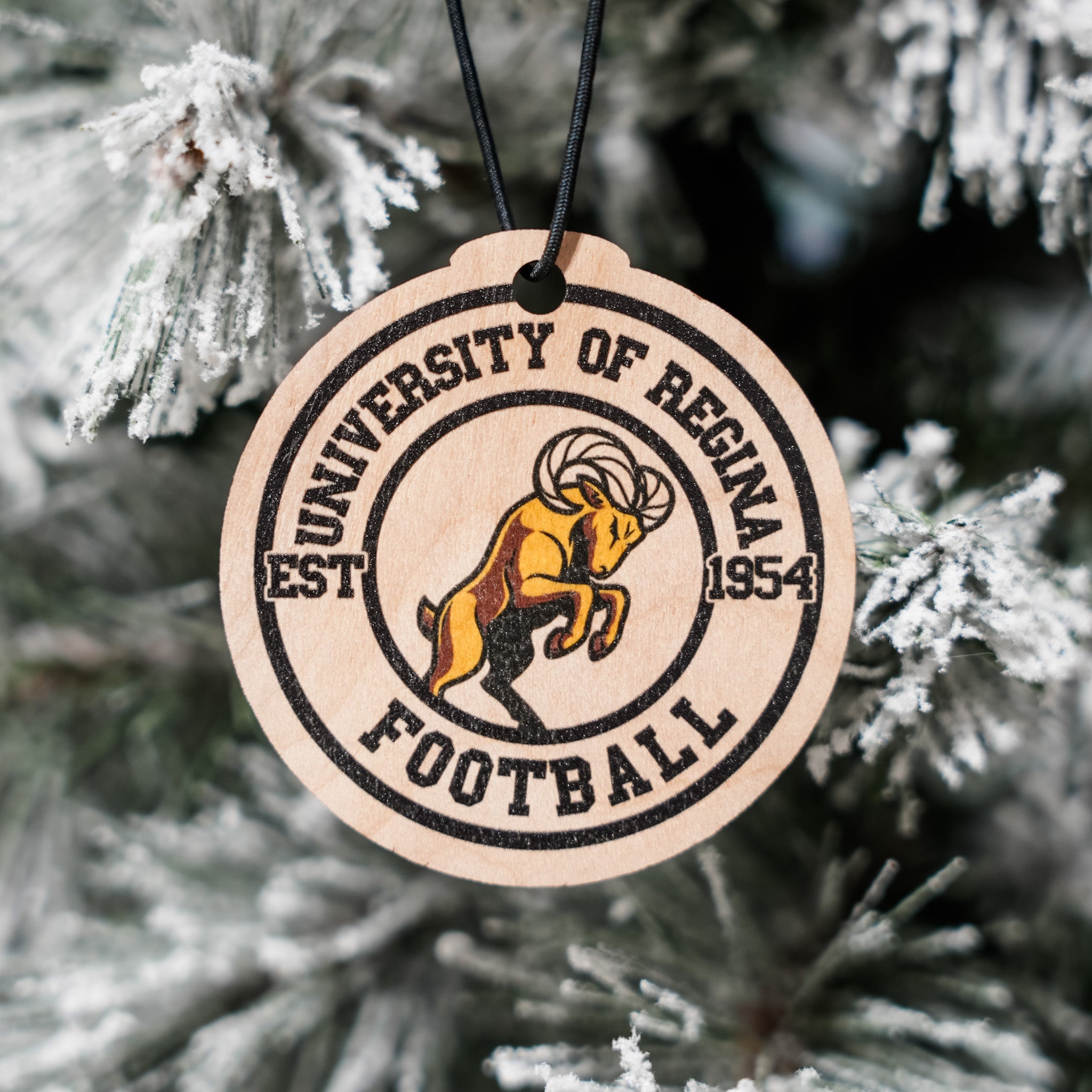 University of Regina Rams • 3D Wood/Acrylic Ornaments • For Students & Proud Parents