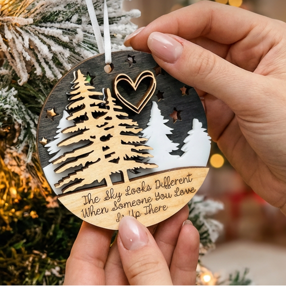 The Sky Looks Different Memorial Ornament