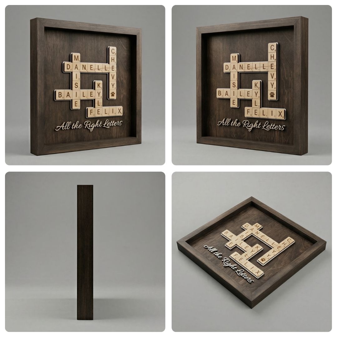 Personalized Family Letter Tile Name Sign