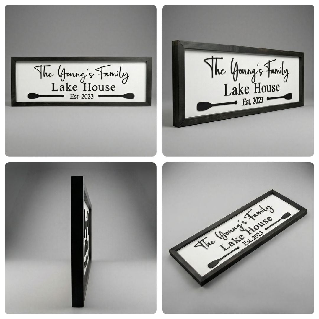 The Lake House Wood Sign