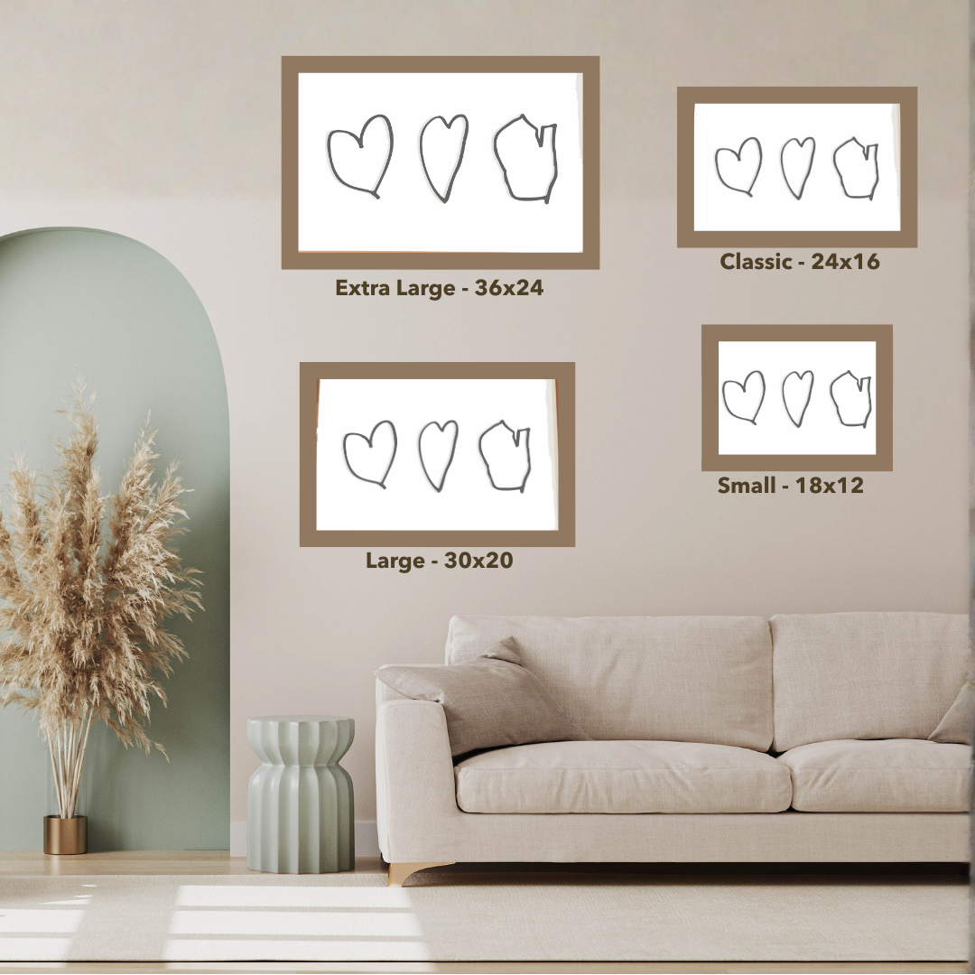 Custom Heart Handwriting Photo Artwork