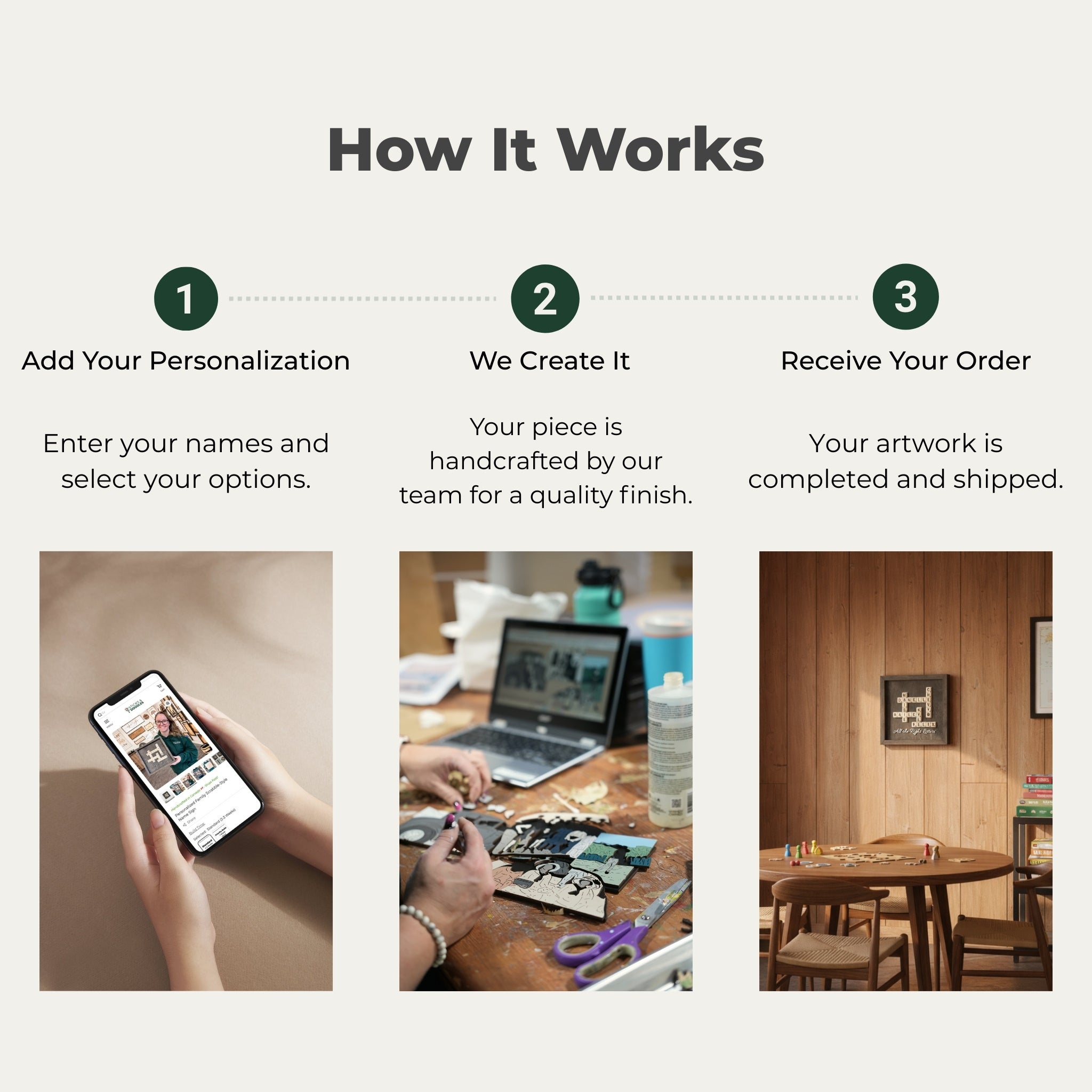 Family Letter Tile Sign